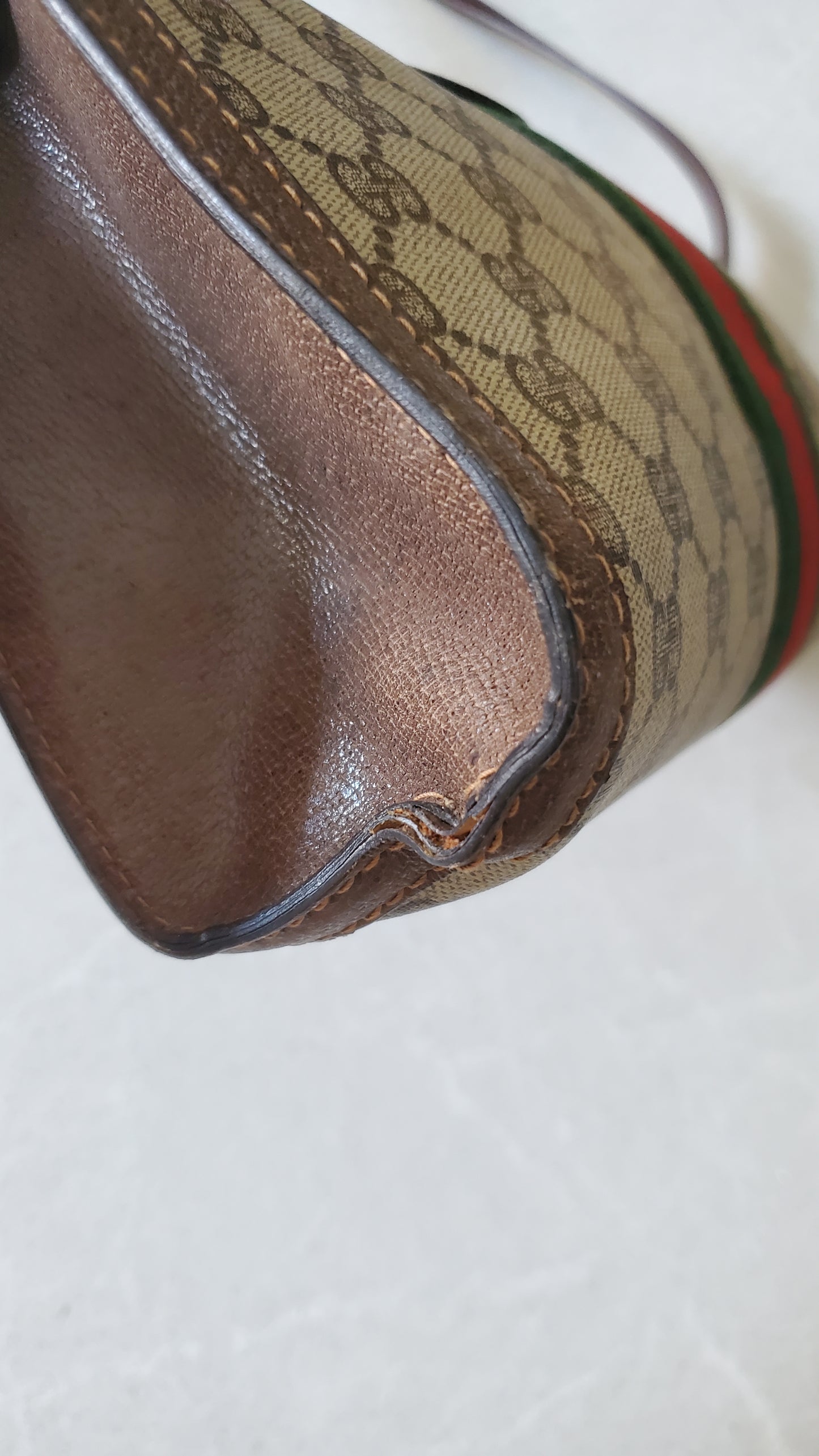 Authentic Vintage Gucci Upcycle Purse on Strap and Chain