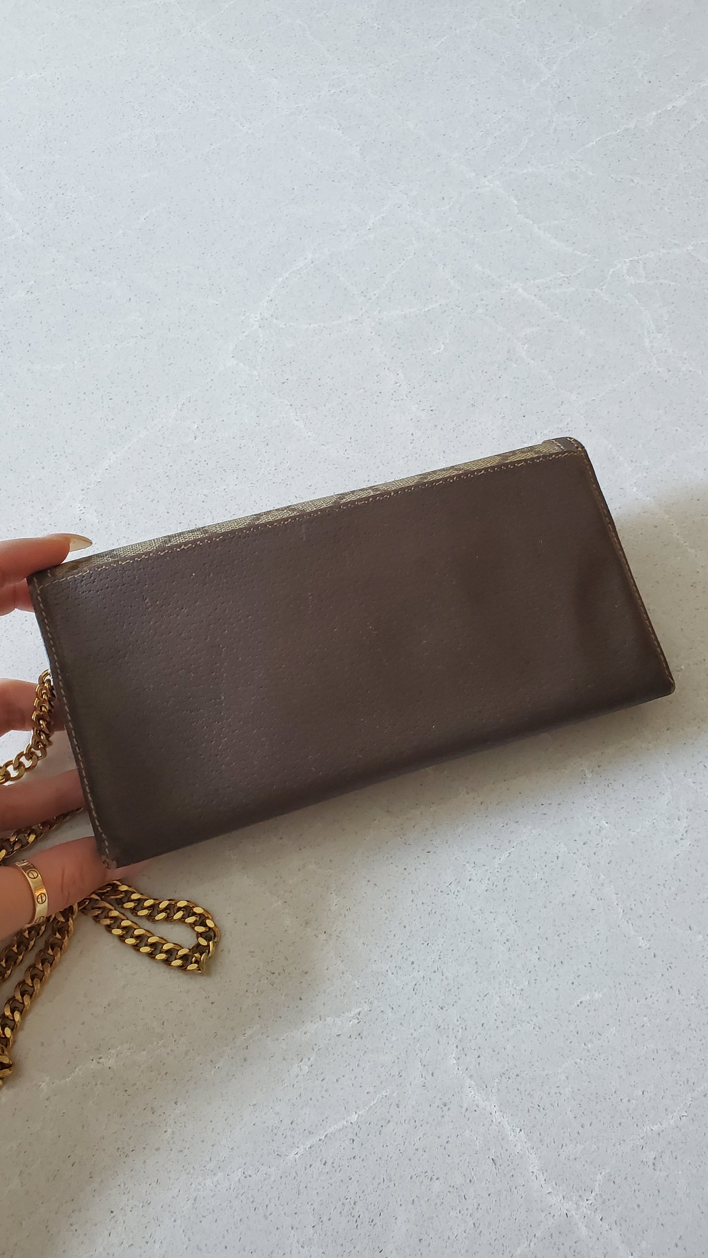 Authentic Vintage Gucci Upcycle Long Wallet on Chain & Strap