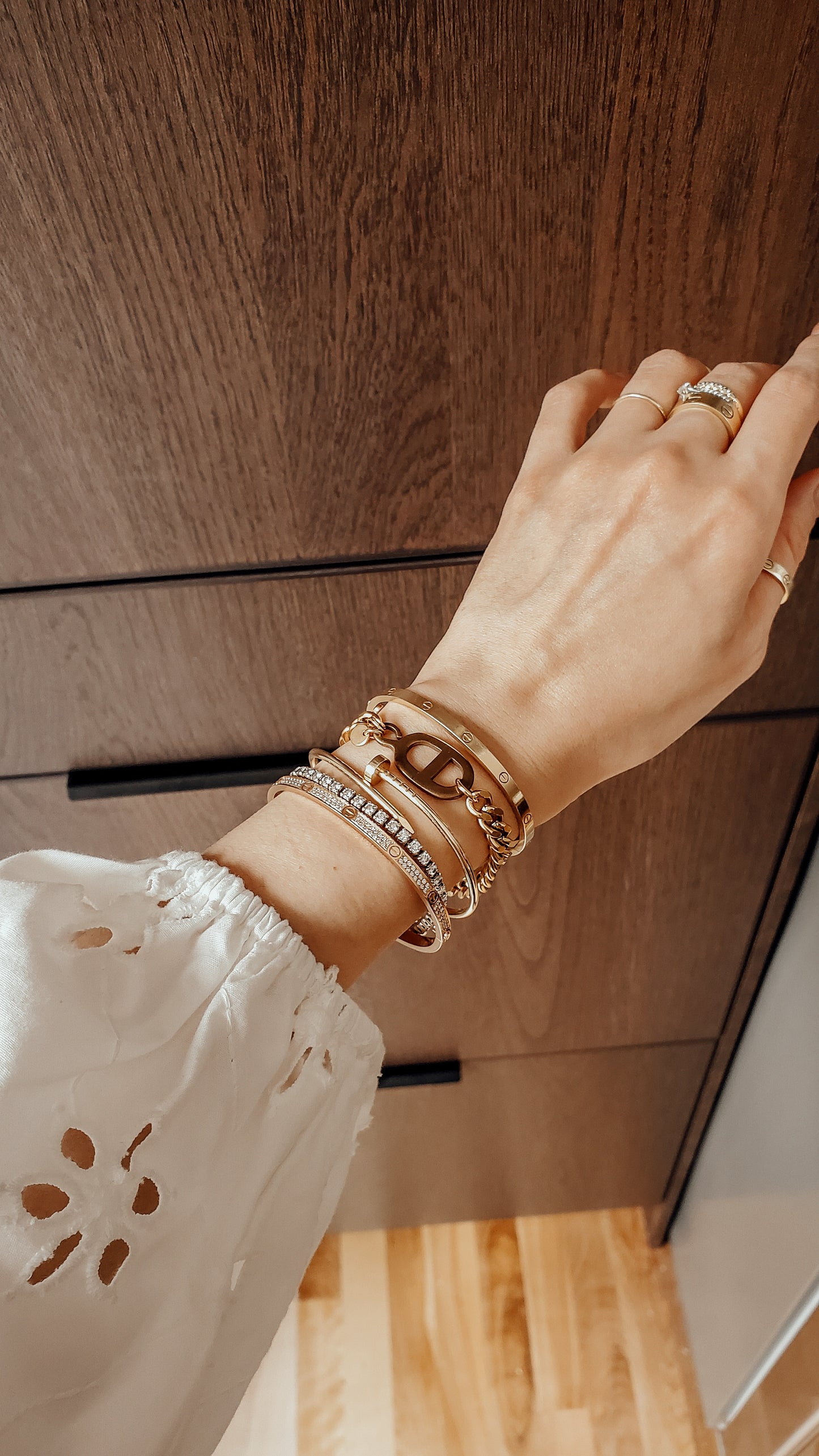 Authentic Vintage Dior Upcycle Gold Cuban Chain Bracelet