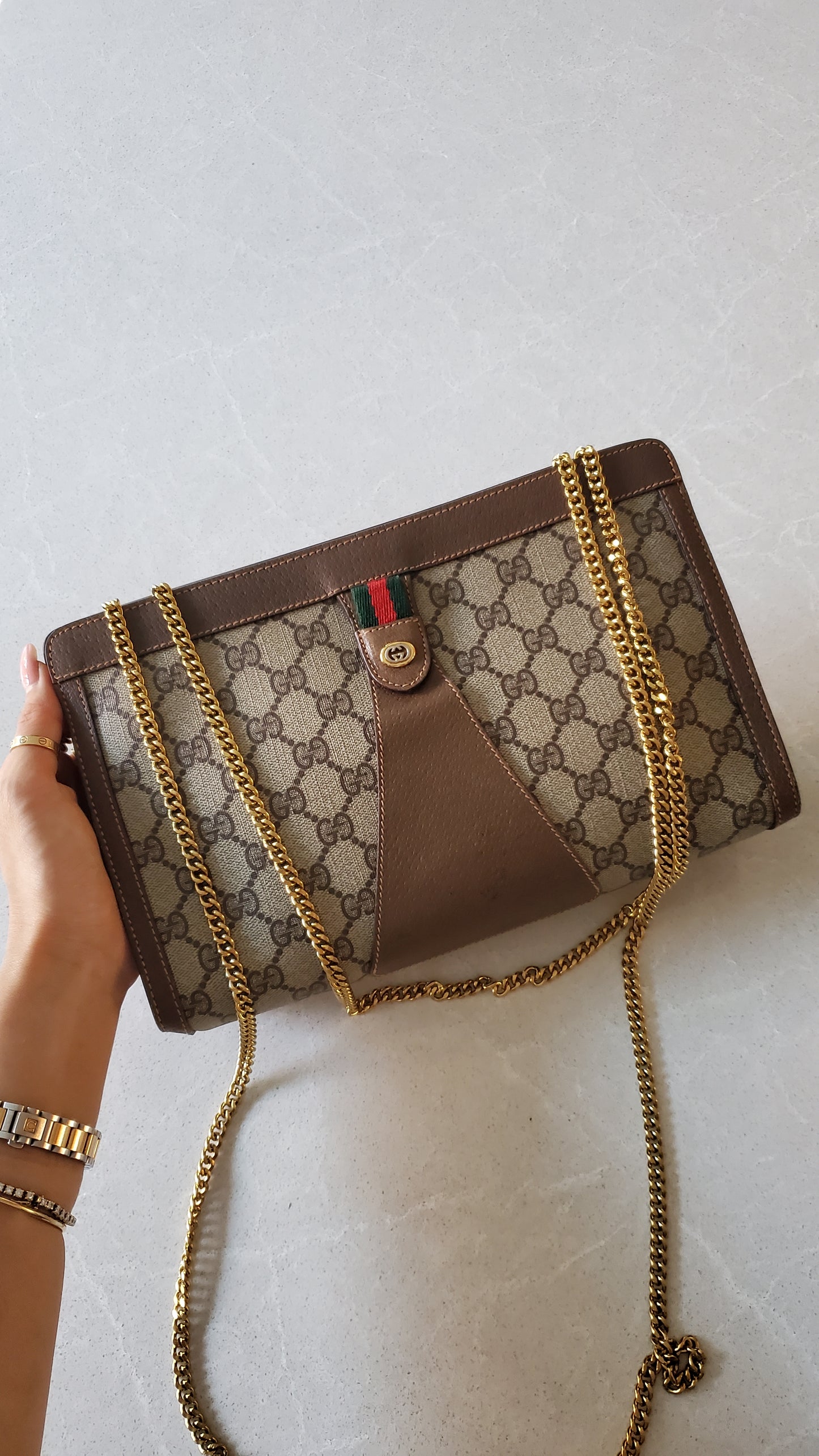 Authentic Vintage Gucci Upcycle Purse on Chains