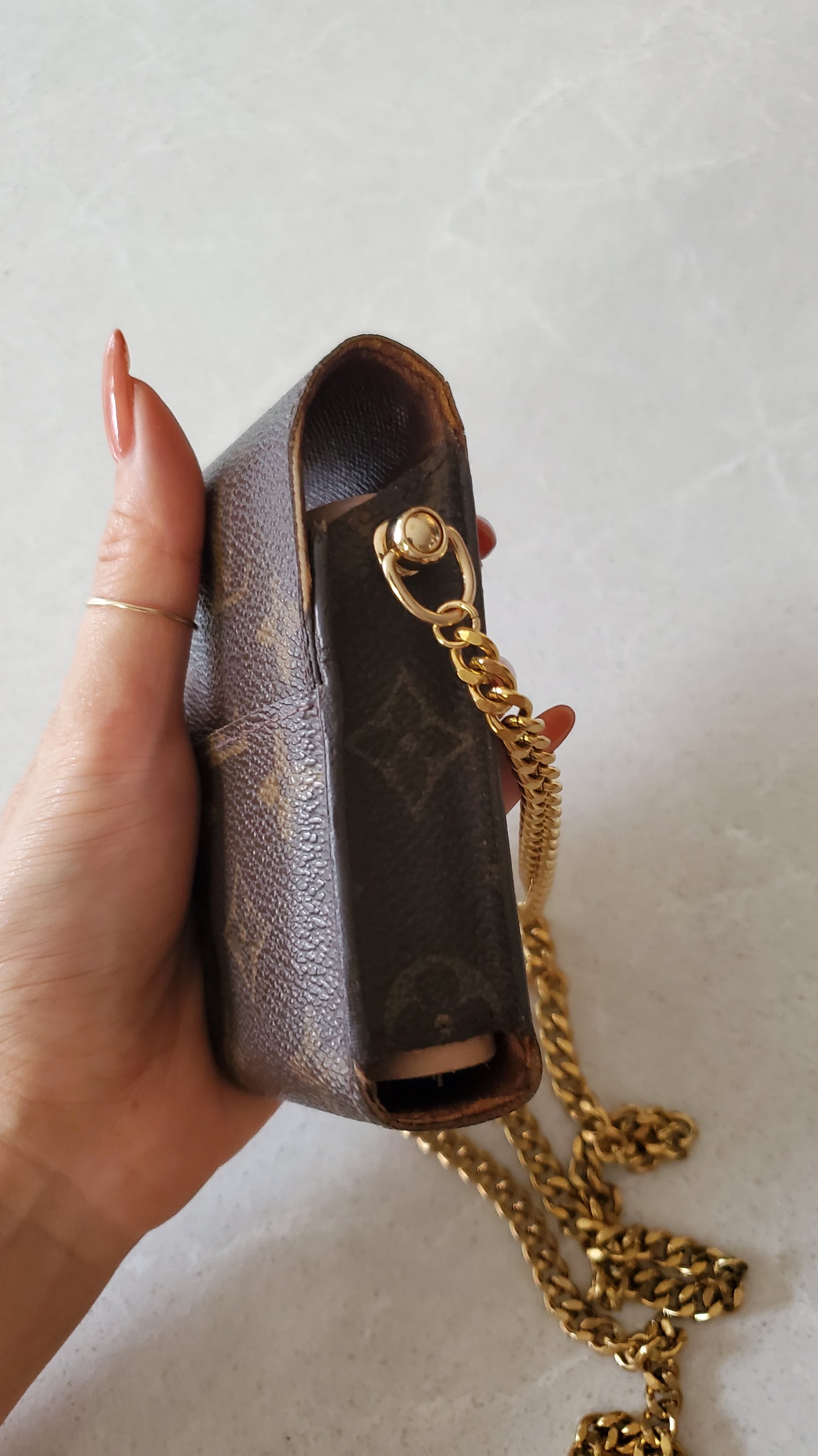 Authentic Vintage Louis Vuitton Upcycle Versatile Pouch on Chain