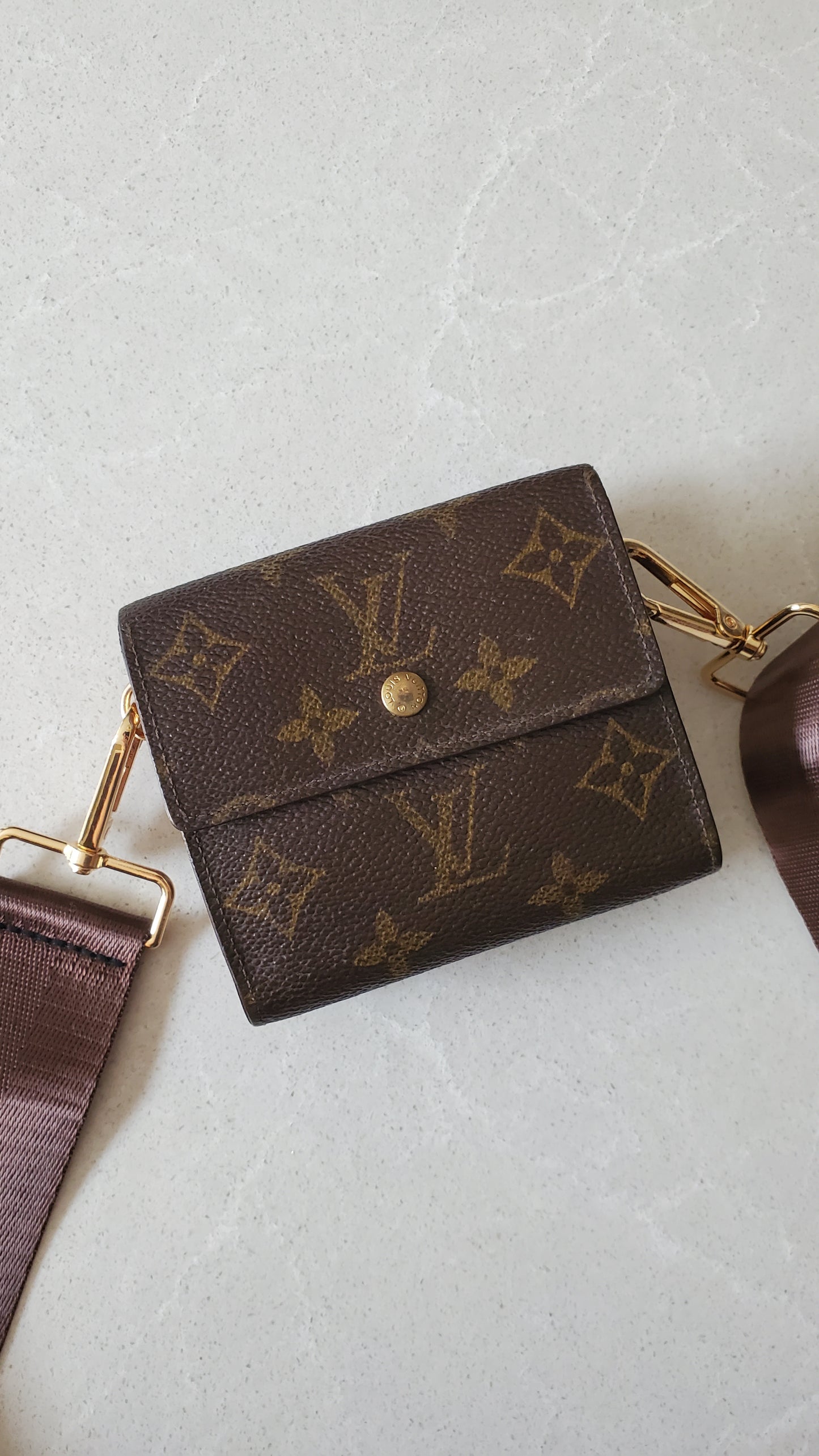 Authentic Vintage Louis Vuitton (TH1916) Upcycle Small Wallet on Chain & Strap