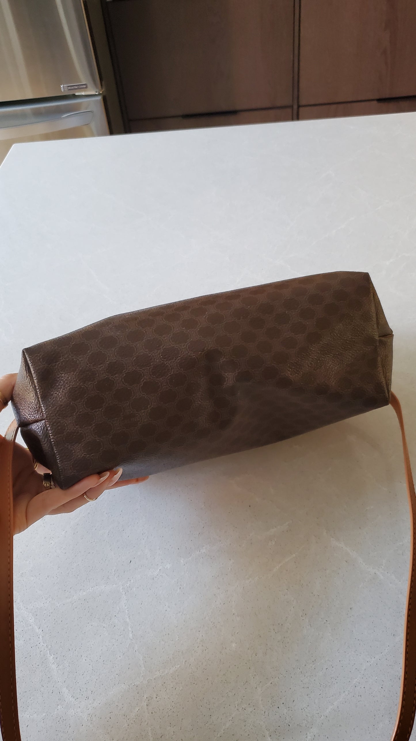 Authentic Vintage Celine Upcycle Medium Pouch on Strap