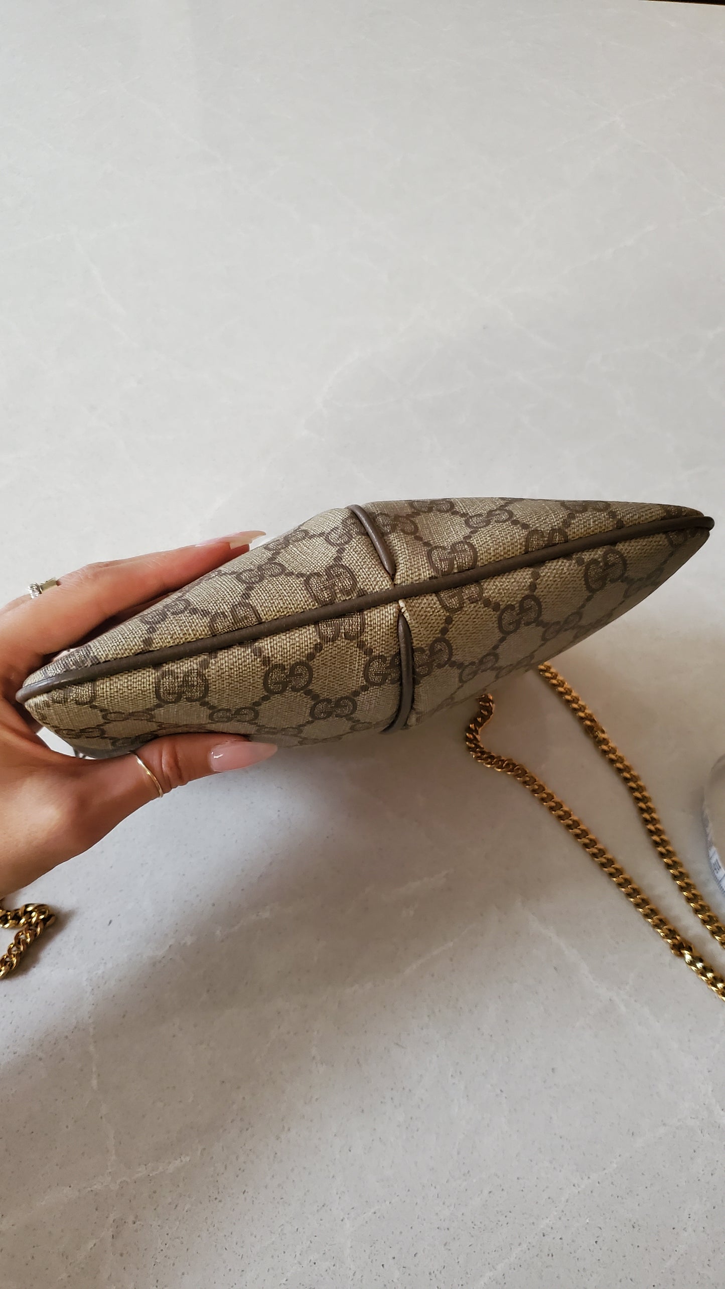 Authentic Vintage Gucci Upcycle Purse on Chains (with pearls chain)