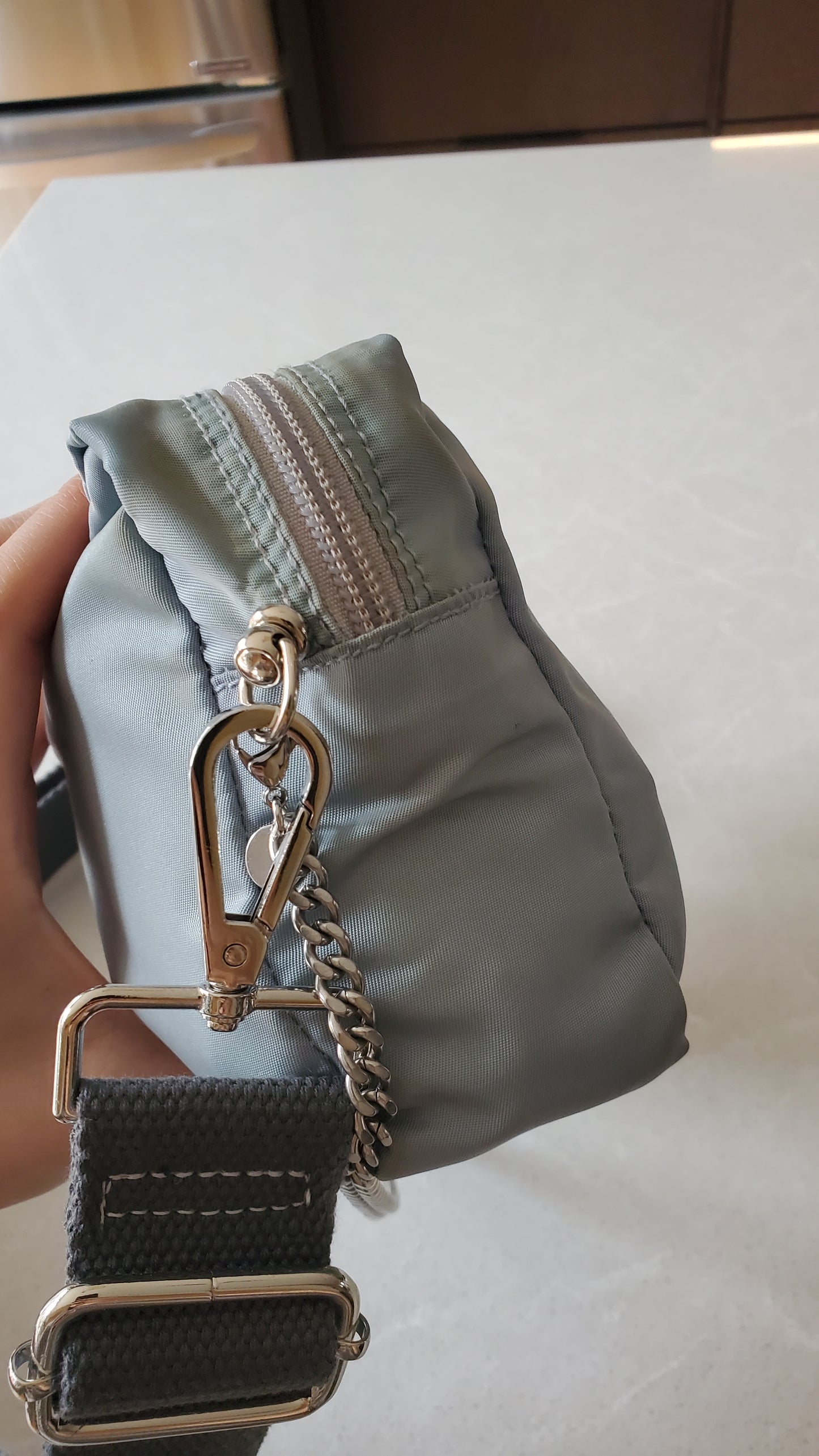 Authentic Prada Upcycle Nylon Pouch on Chain & Strap