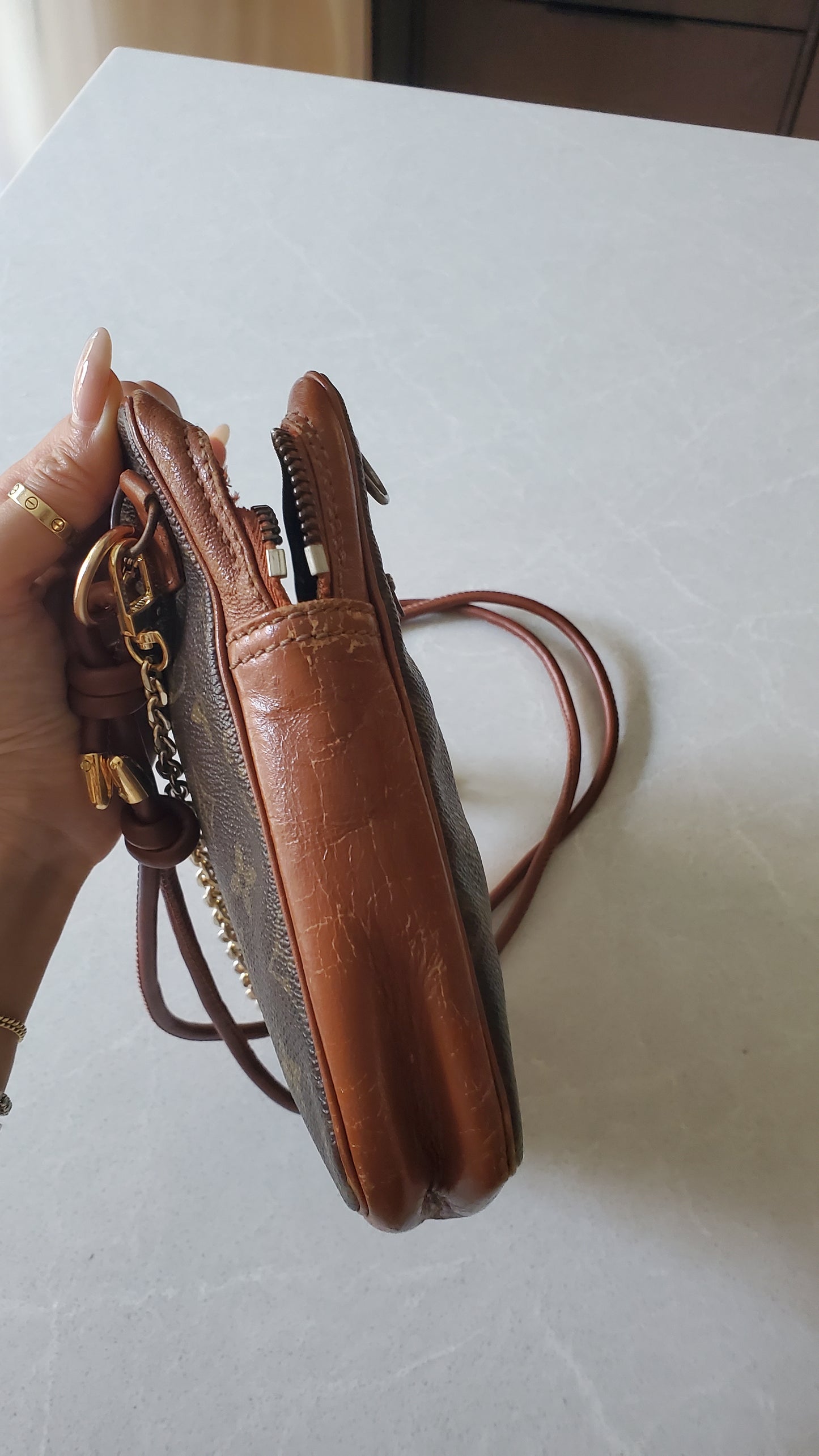 Authentic Vintage Louis Vuitton Upcycle Purse on Chain & Strap