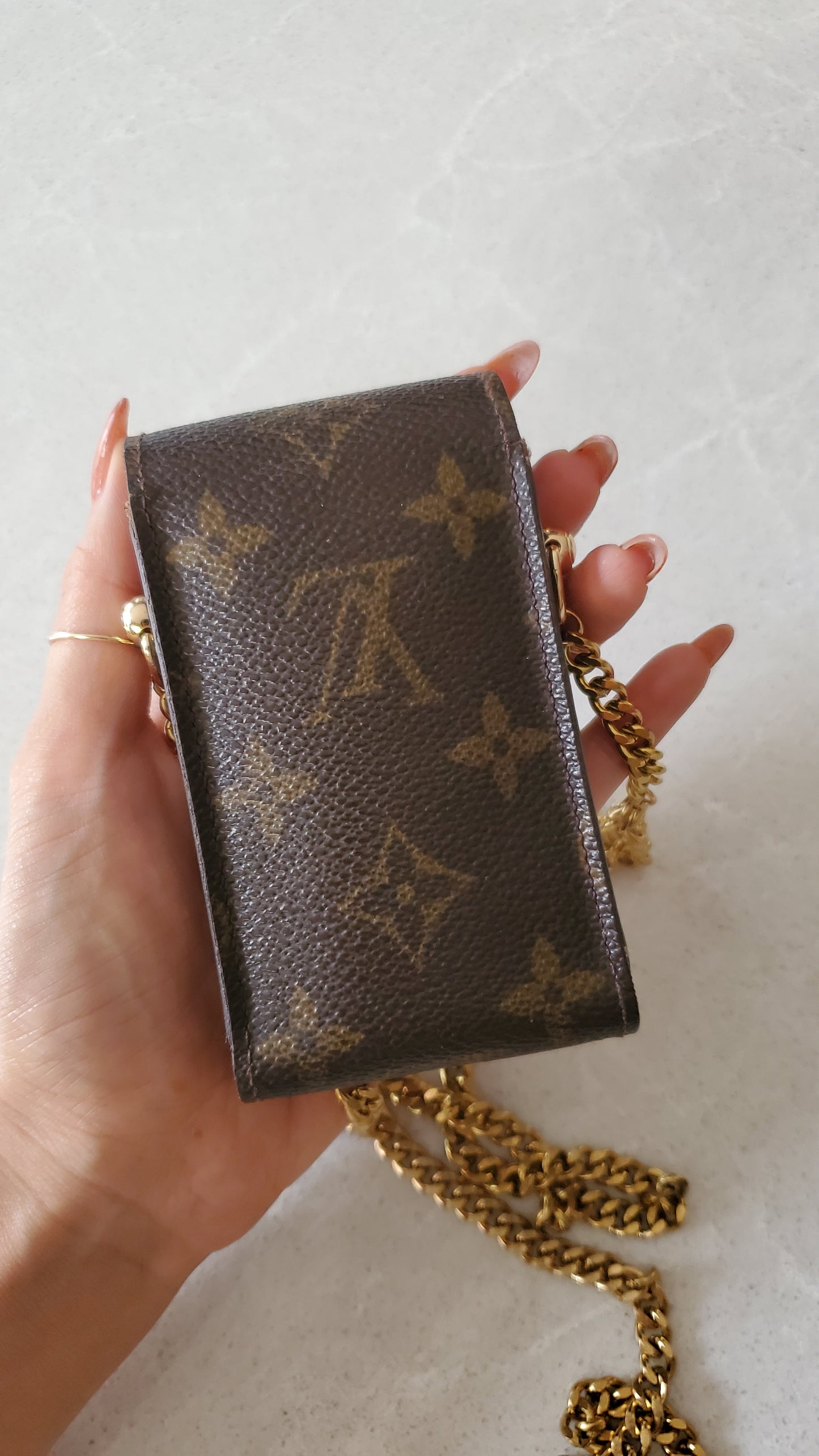 Authentic Vintage Louis Vuitton Upcycle Versatile Pouch on Chain