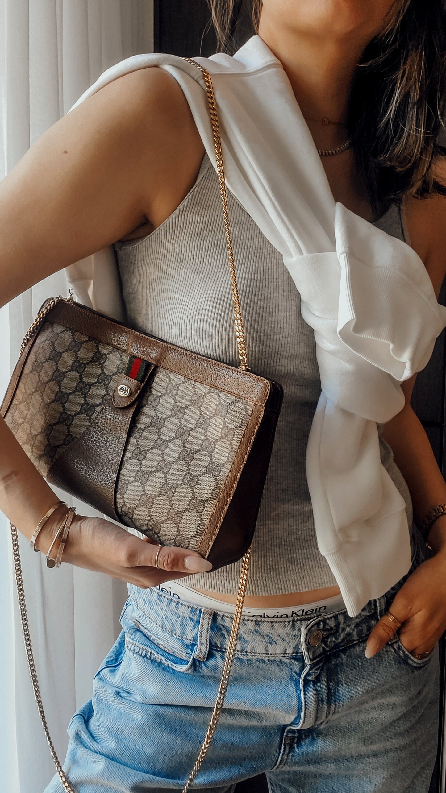Authentic Vintage Gucci Upcycle Purse on Chains