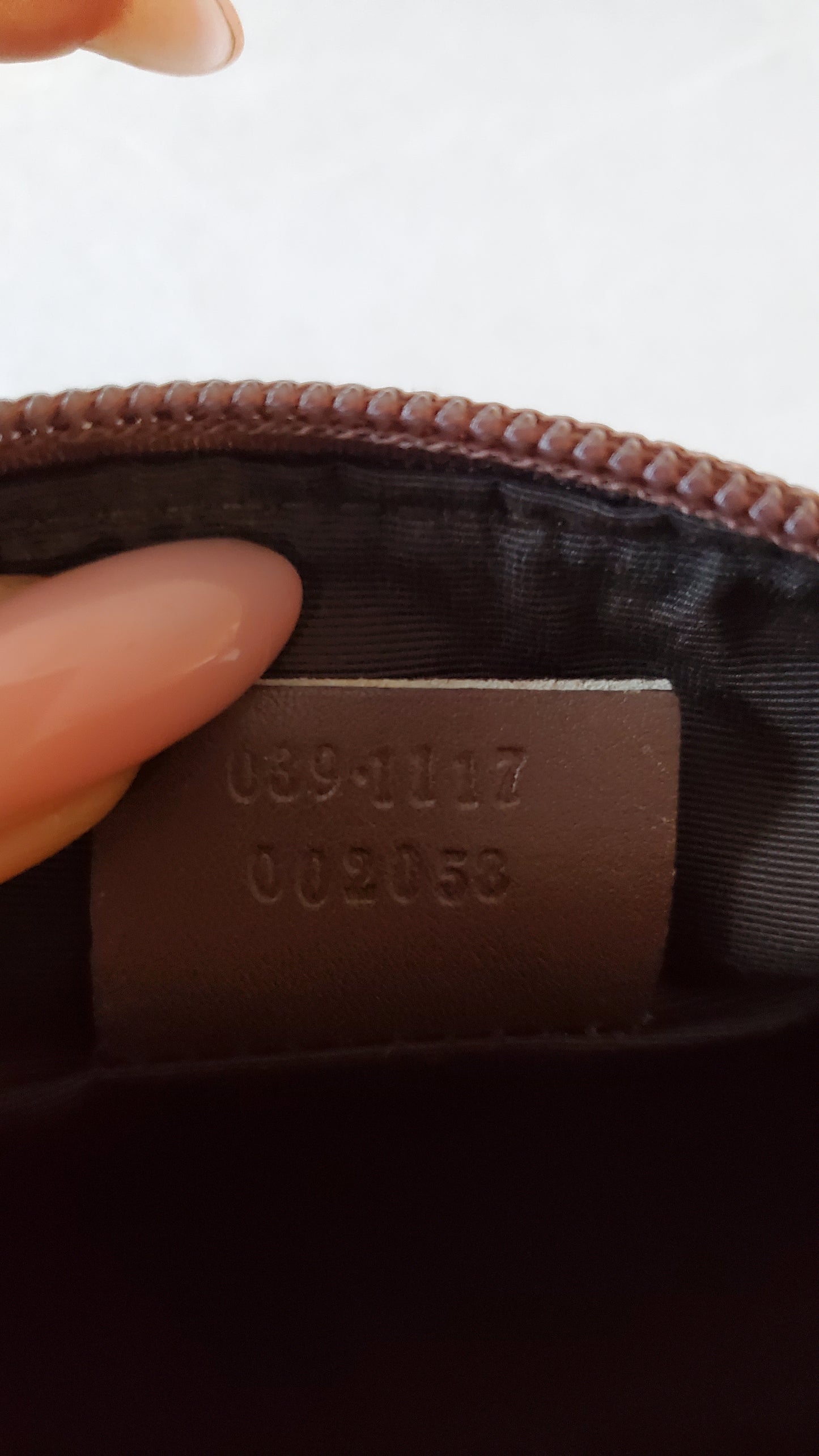 Authentic Vintage Gucci Upcycle Brown Fabric Pouch on Chain & Strap