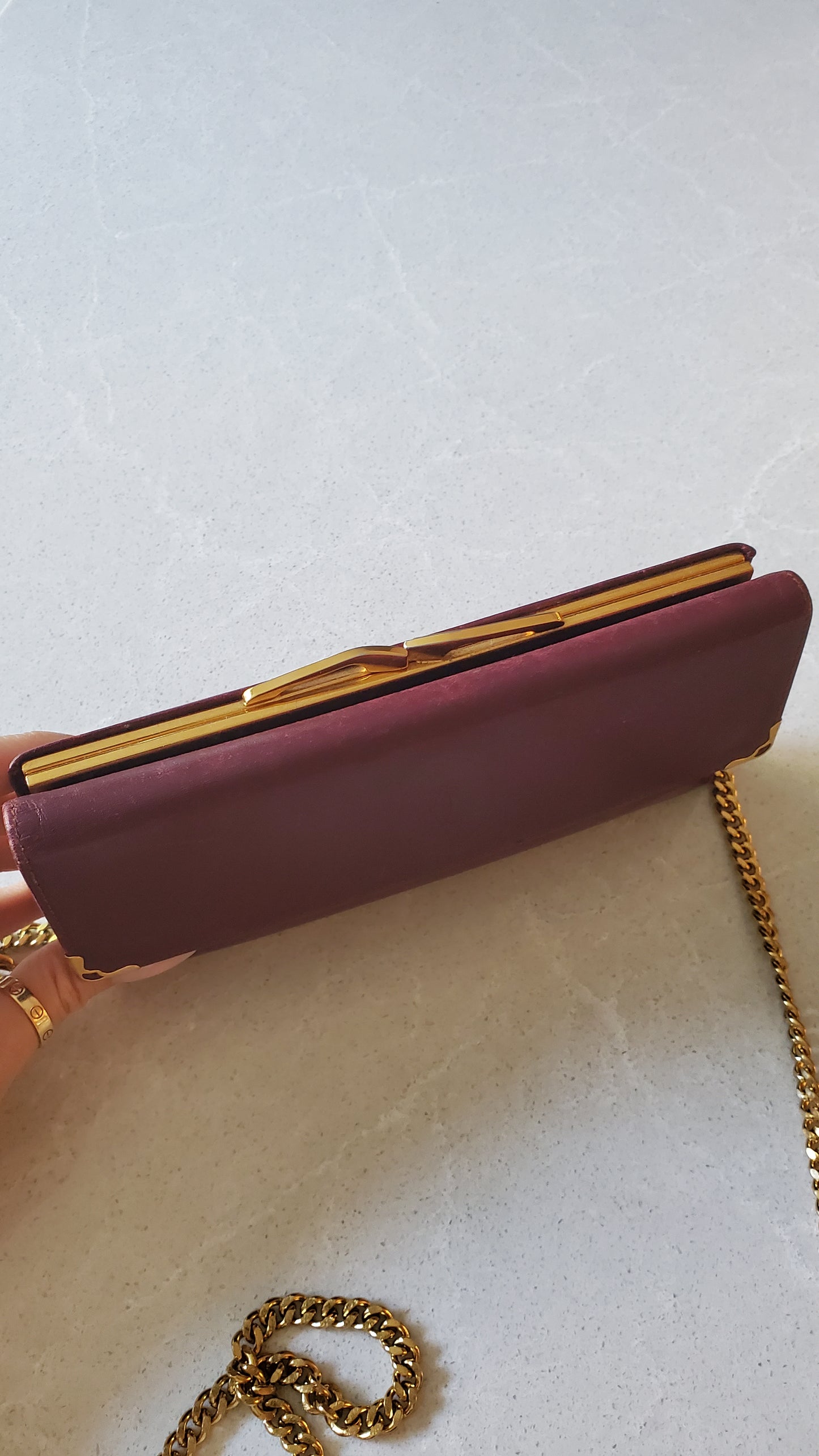 Authentic Vintage Cartier Upcycle Long Wallet on Chain
