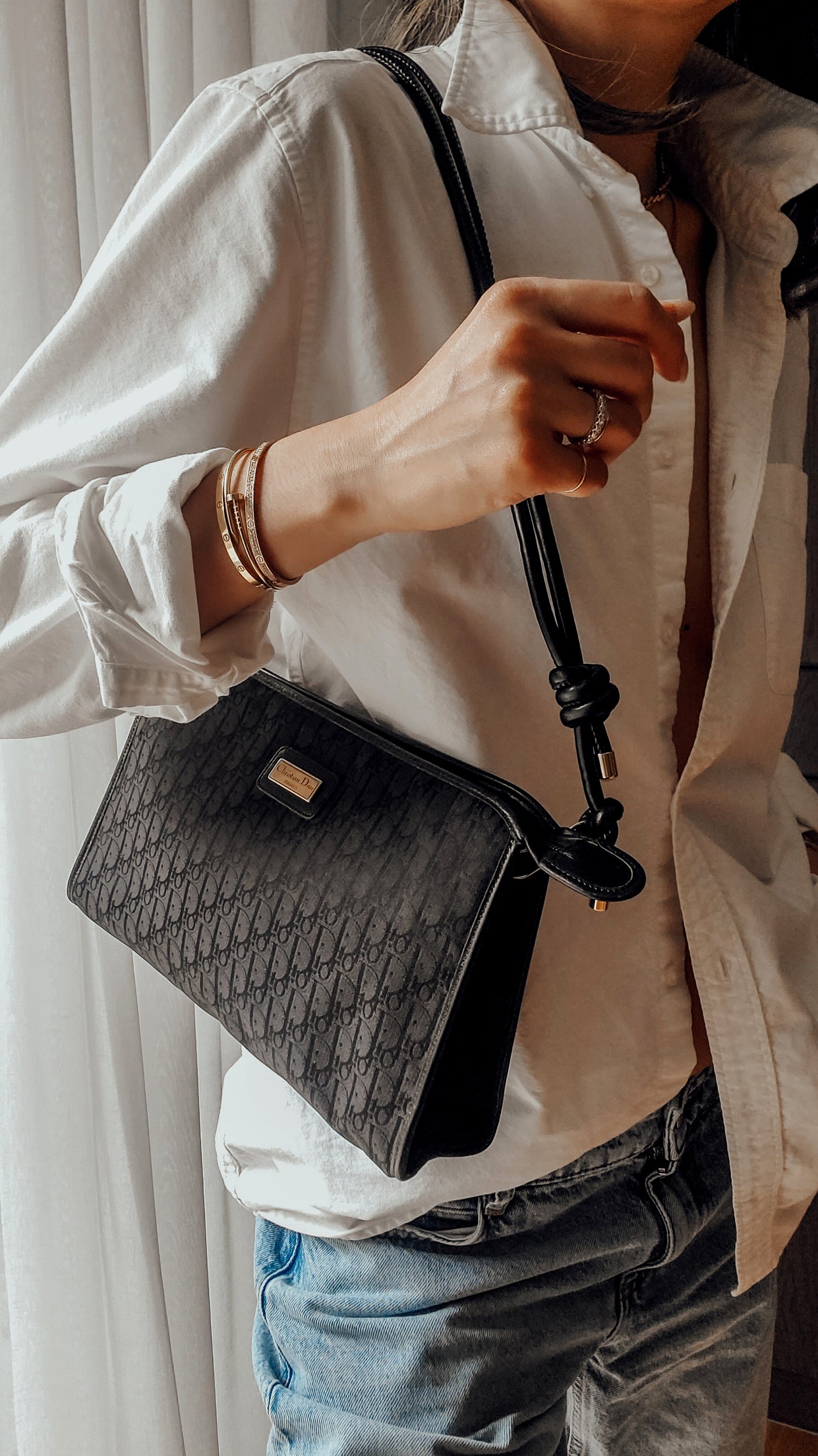 Authentic Vintage Dior Black Purse on Strap