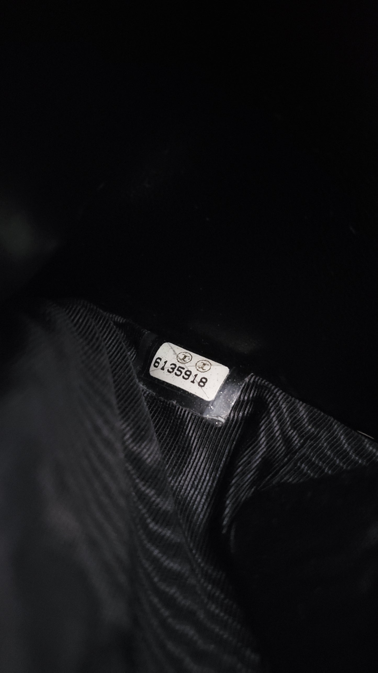 Authentic Chanel Upcycle Black Lambskin Small Wallet on Strap