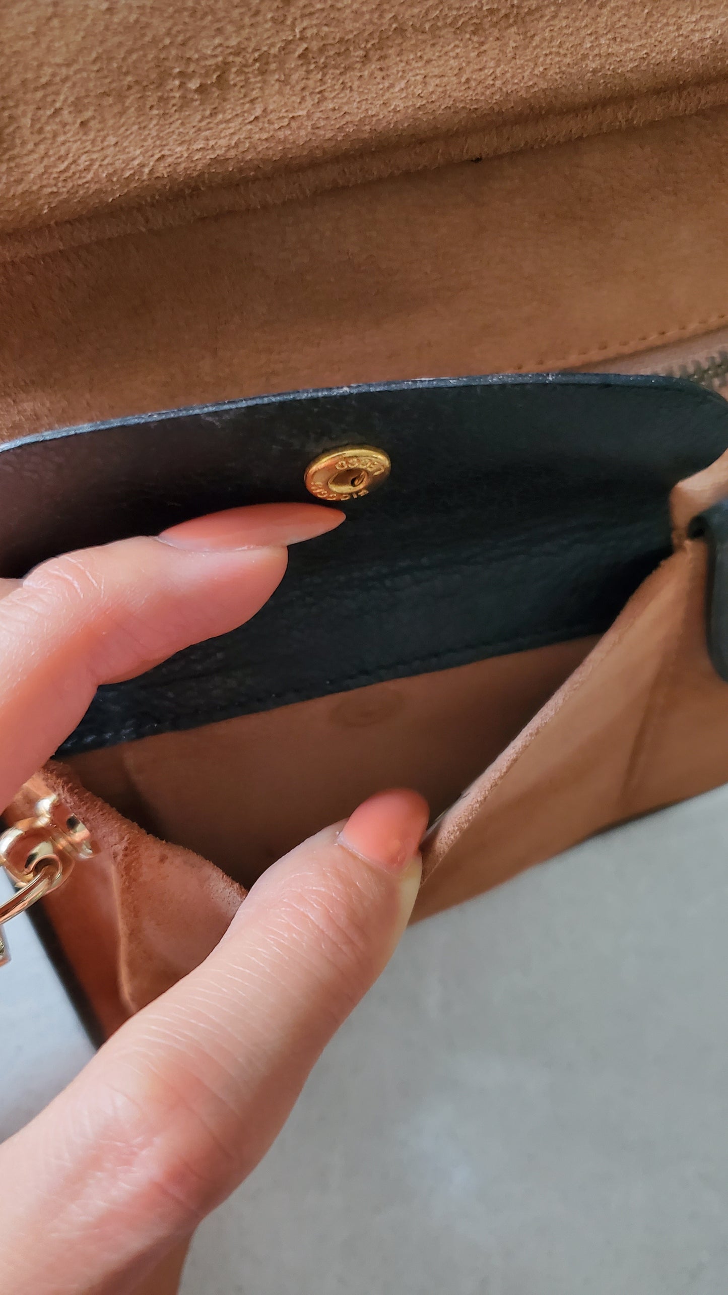 Authentic Vintage Celine Upcycle Long Black Wallet on Strap