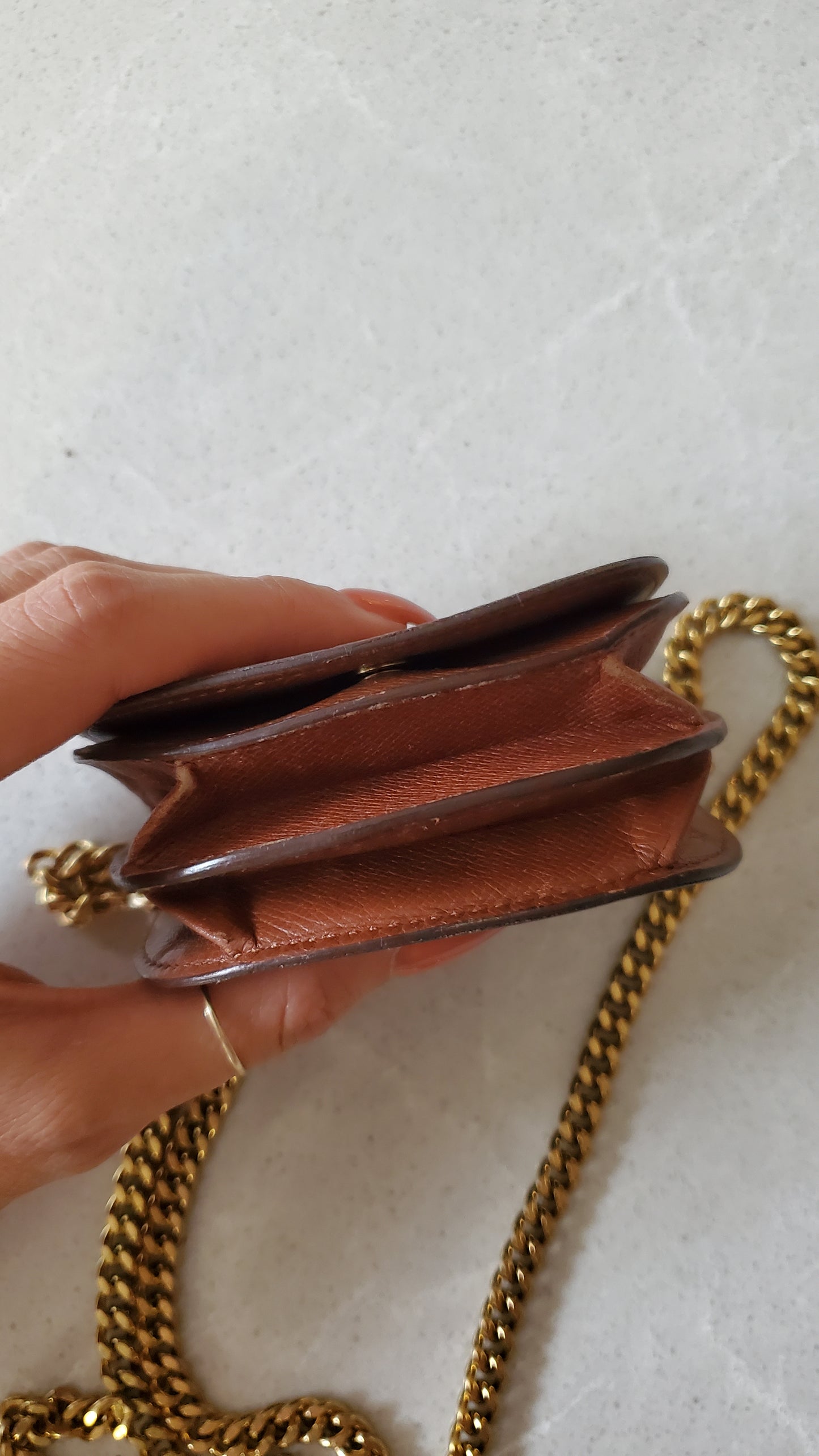 Authentic Vintage Louis Vuitton Upcycle Mini Pouch on Chain