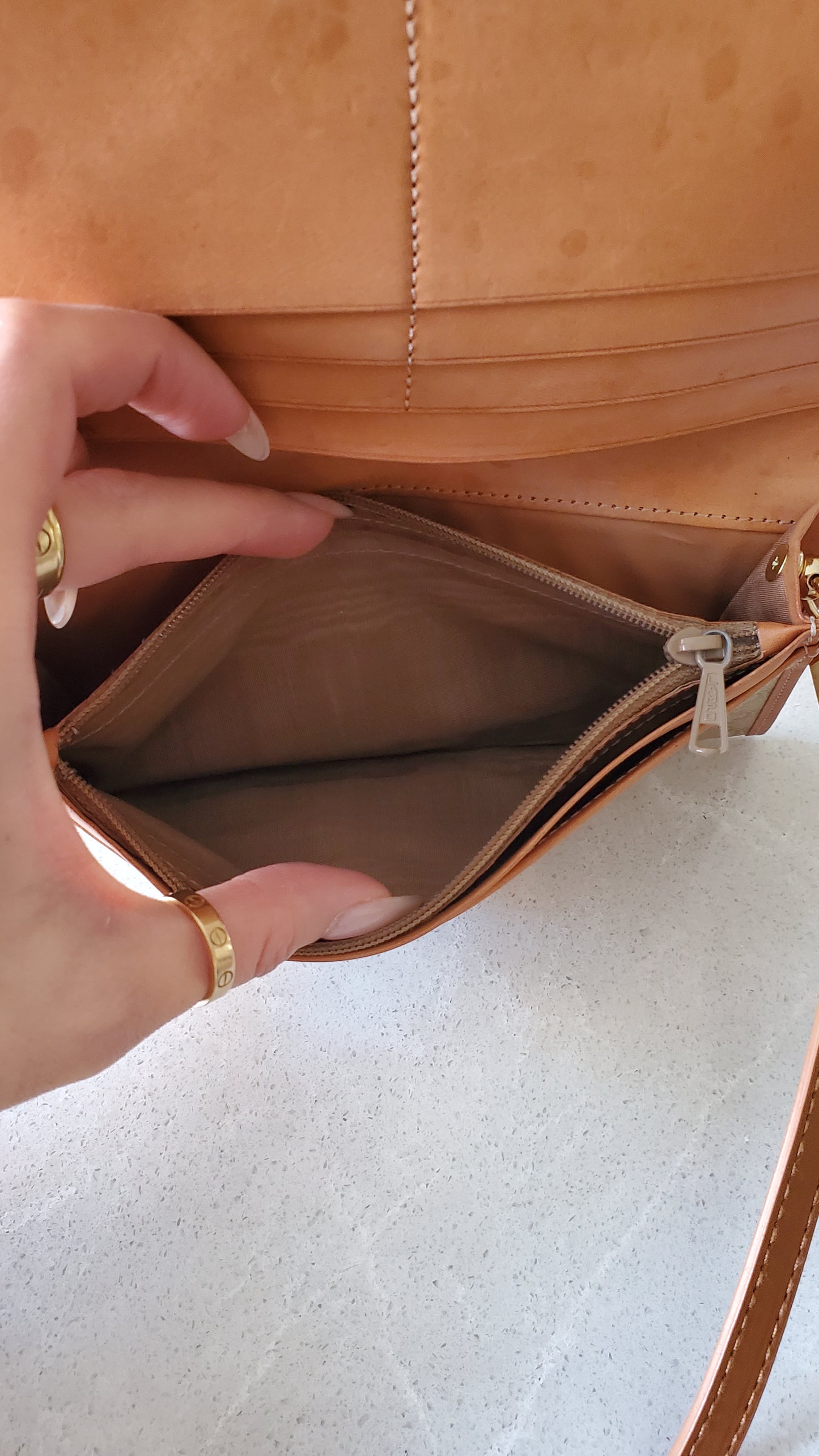 Authentic Vintage Celine Upcycle Long Flap Wallet on Strap