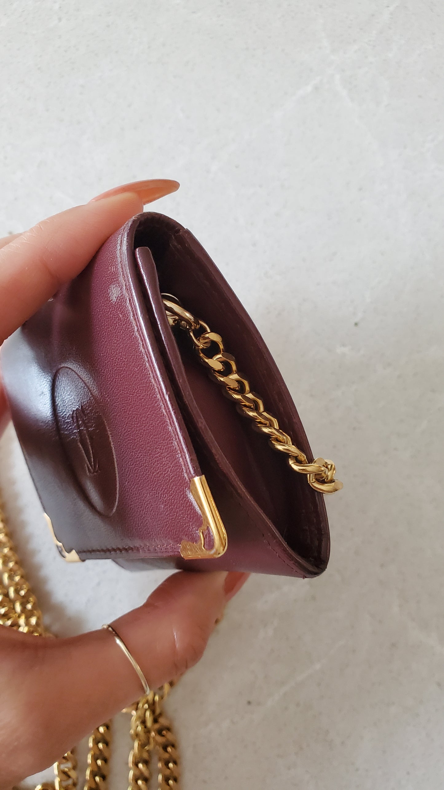 Authentic Vintage Cartier Upcycle Mini Pouch on Chain