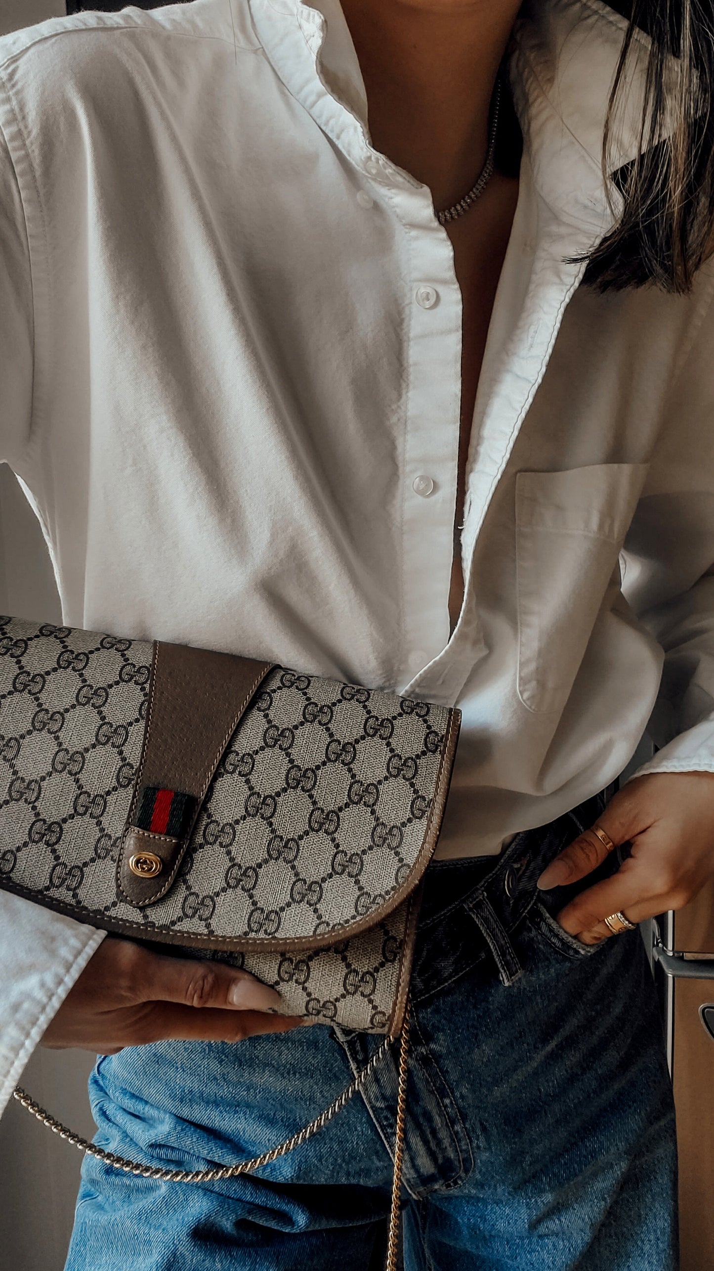 Authentic Vintage Gucci Upcycle Purse on Chains