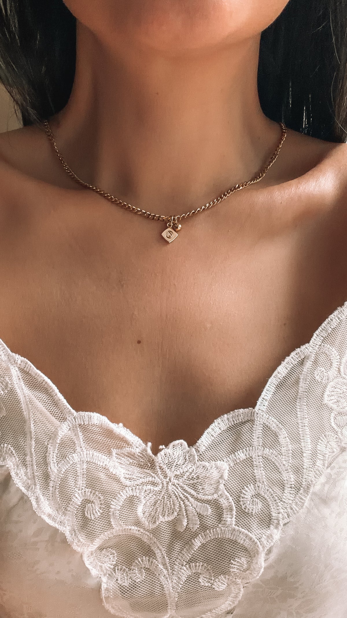 Authentic Chanel Upcycle Gold Dainty Necklace