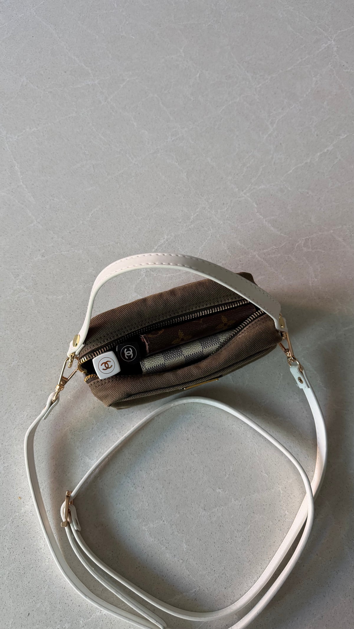 Authentic Prada Upcycle Versatile Small Green Pouch with Straps & Chain