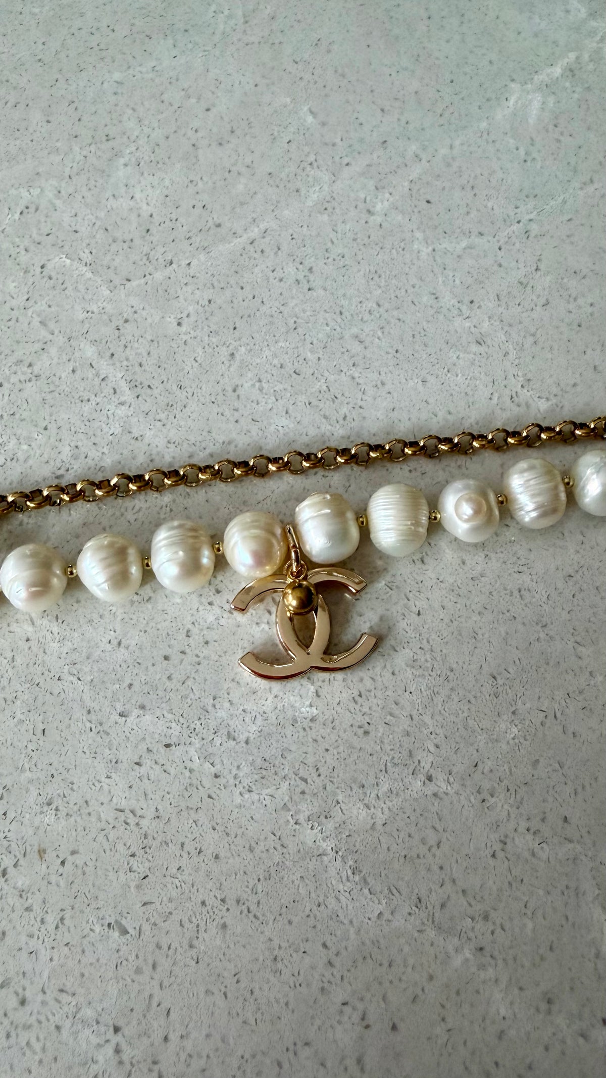 Authentic Chanel Upcycle Handmade Real Freshwater Mix Pearl Necklace
