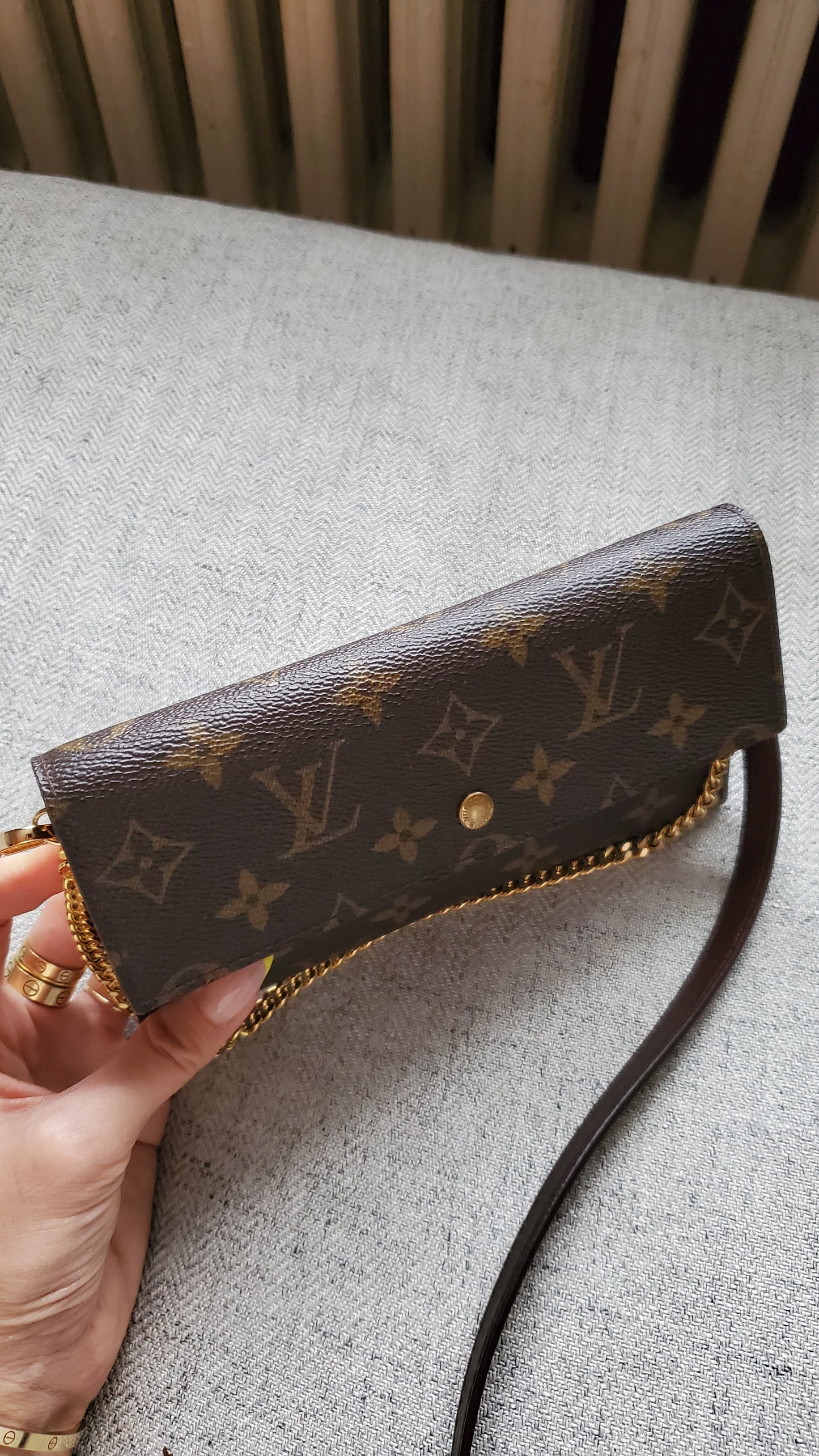 *Restock* Authentic Vintage Louis Vuitton Upcycle Long Wallet on Strap