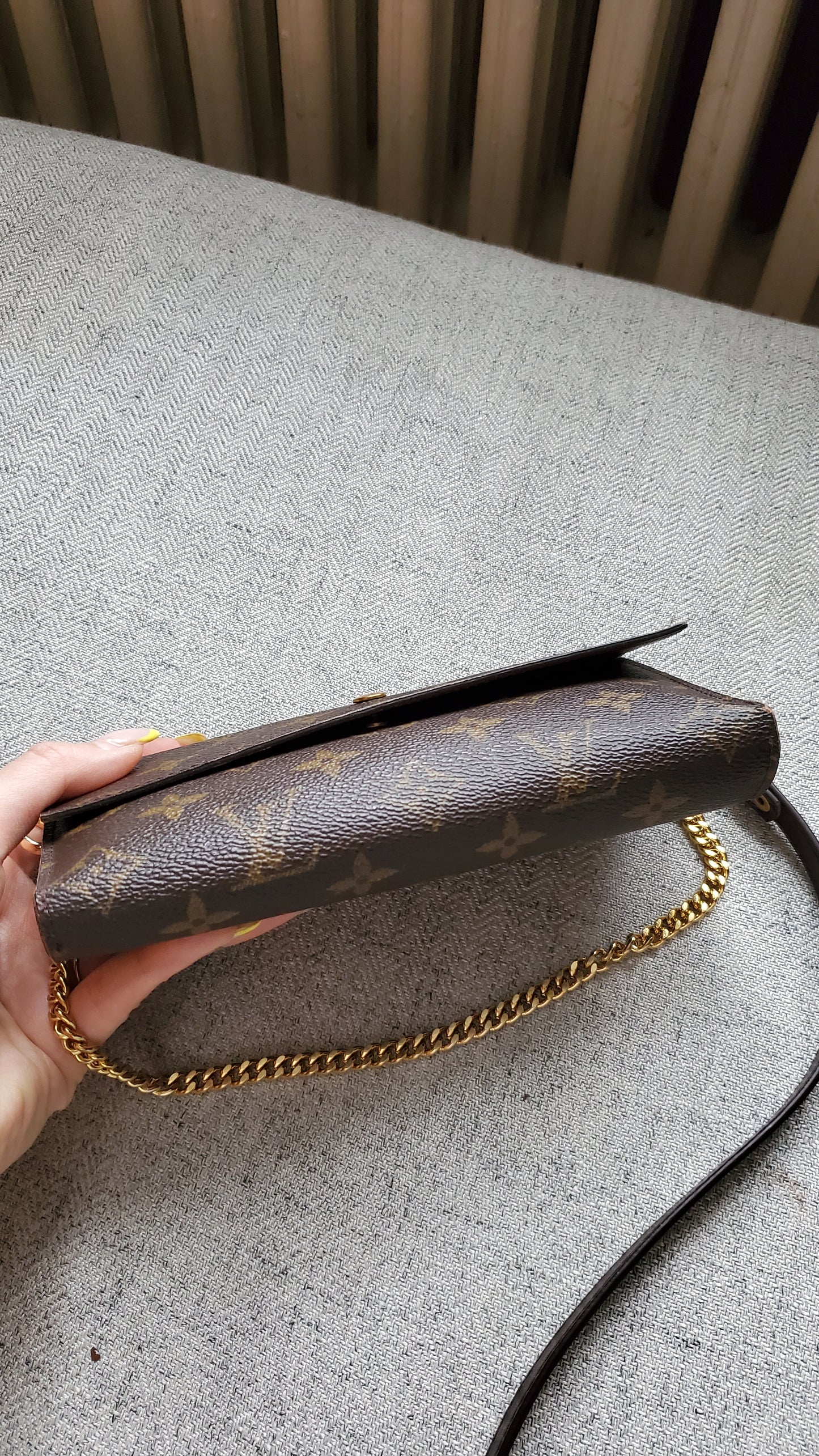 *Restock* Authentic Vintage Louis Vuitton Upcycle Long Wallet on Strap