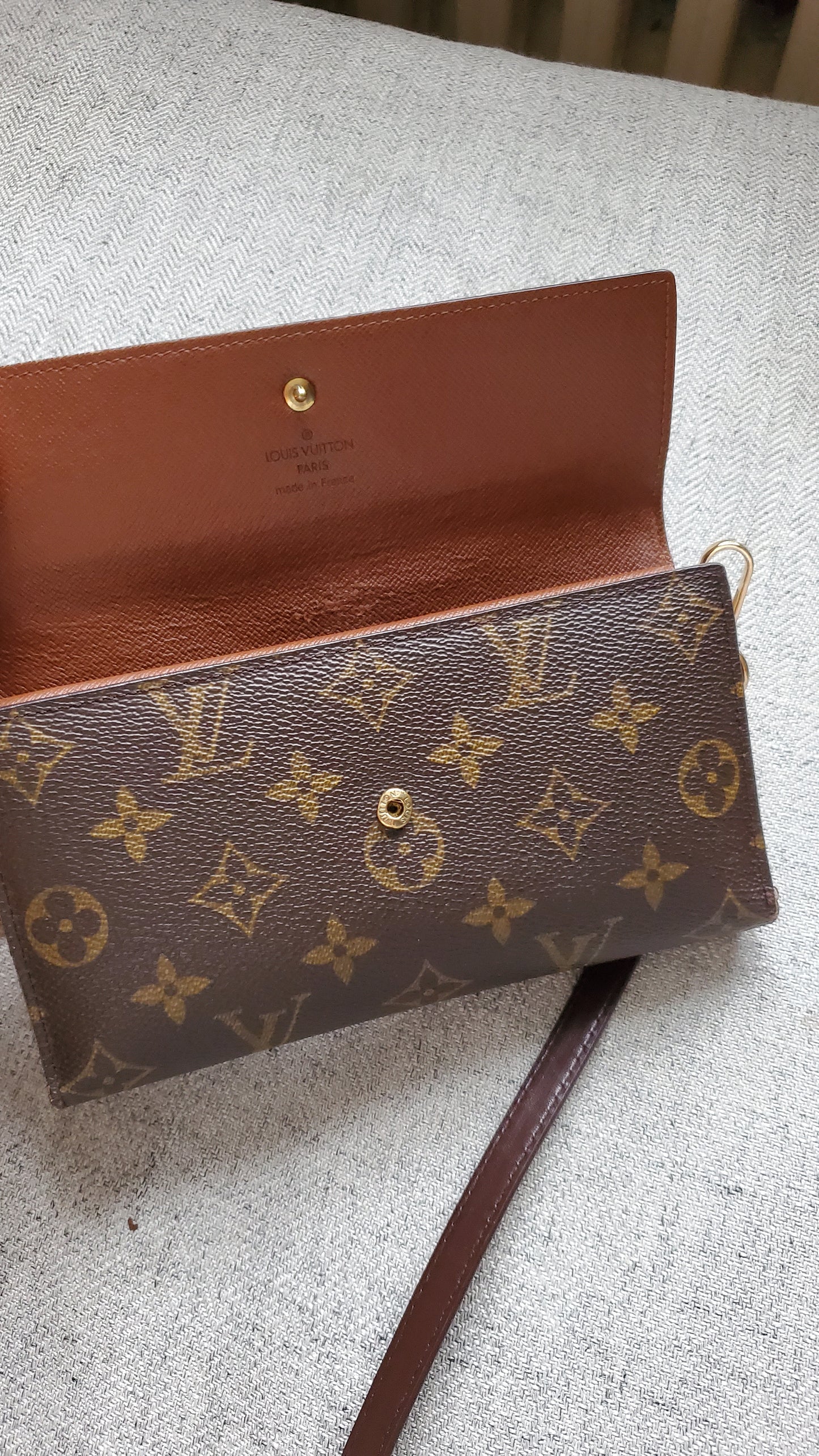 *Restock* Authentic Vintage Louis Vuitton Upcycle Long Wallet on Strap