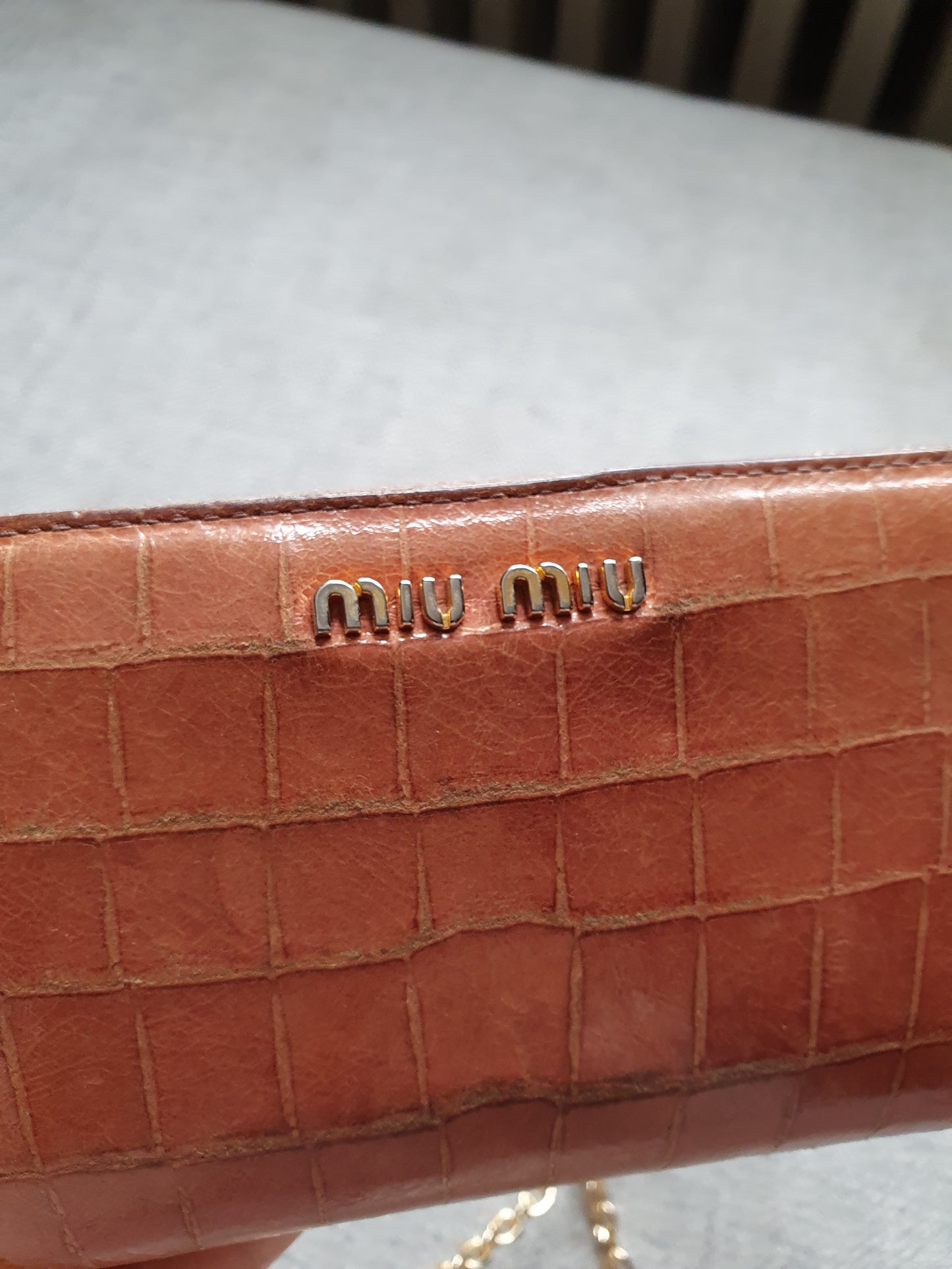 *New Drop* Authentic Miu Miu Upcycle Long Nude Leather Wallet on Chains