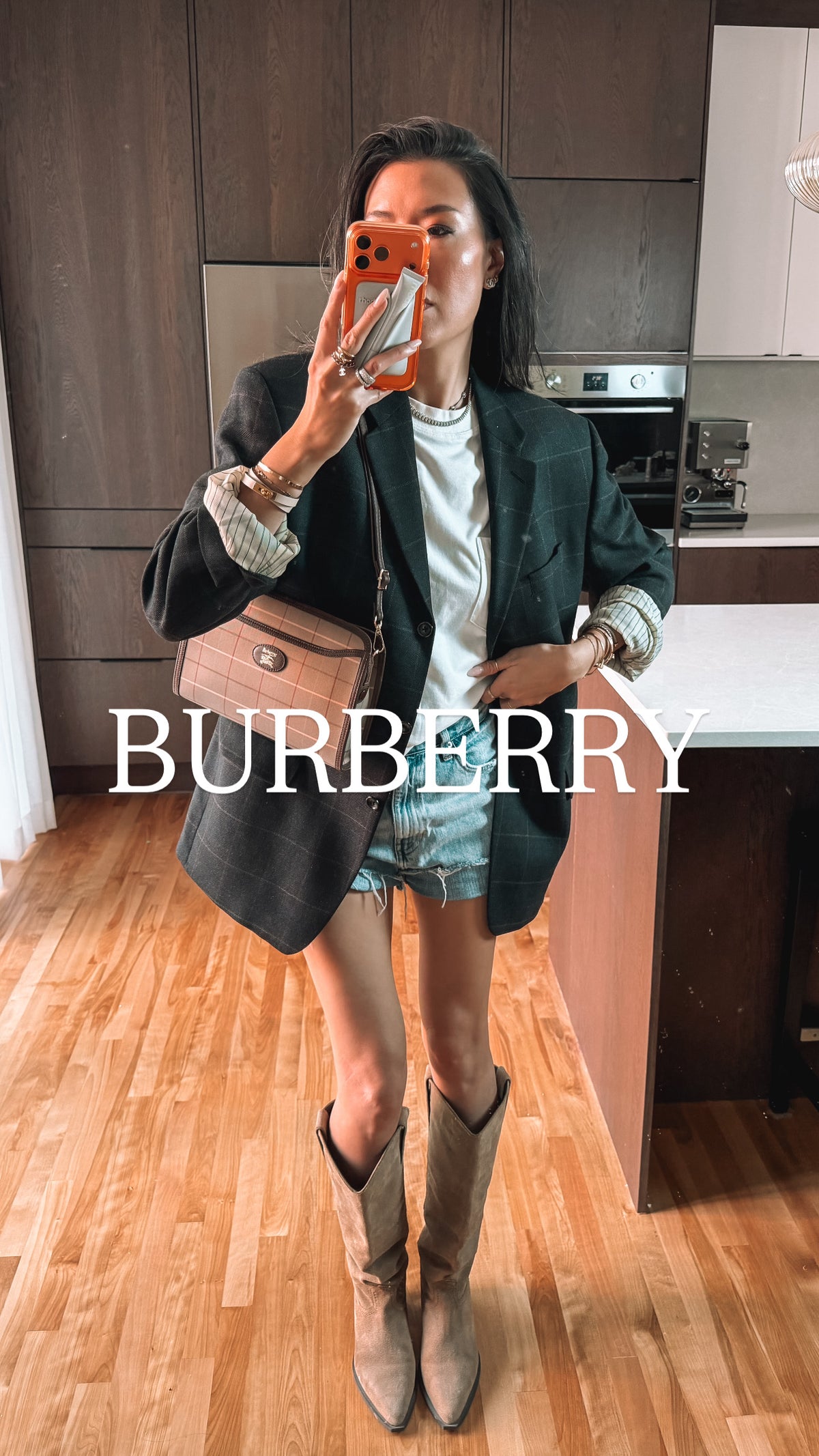 Authentic Burberry Upcycle Purse on Strap