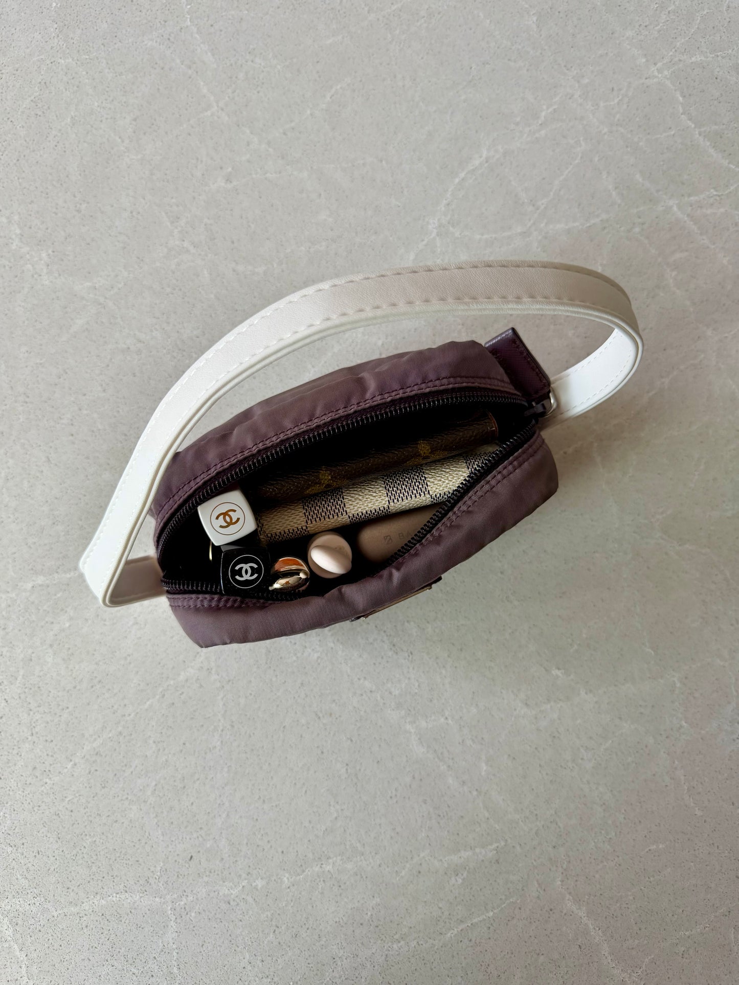 Authentic Prada Upcycle Purple Pouch with Strap