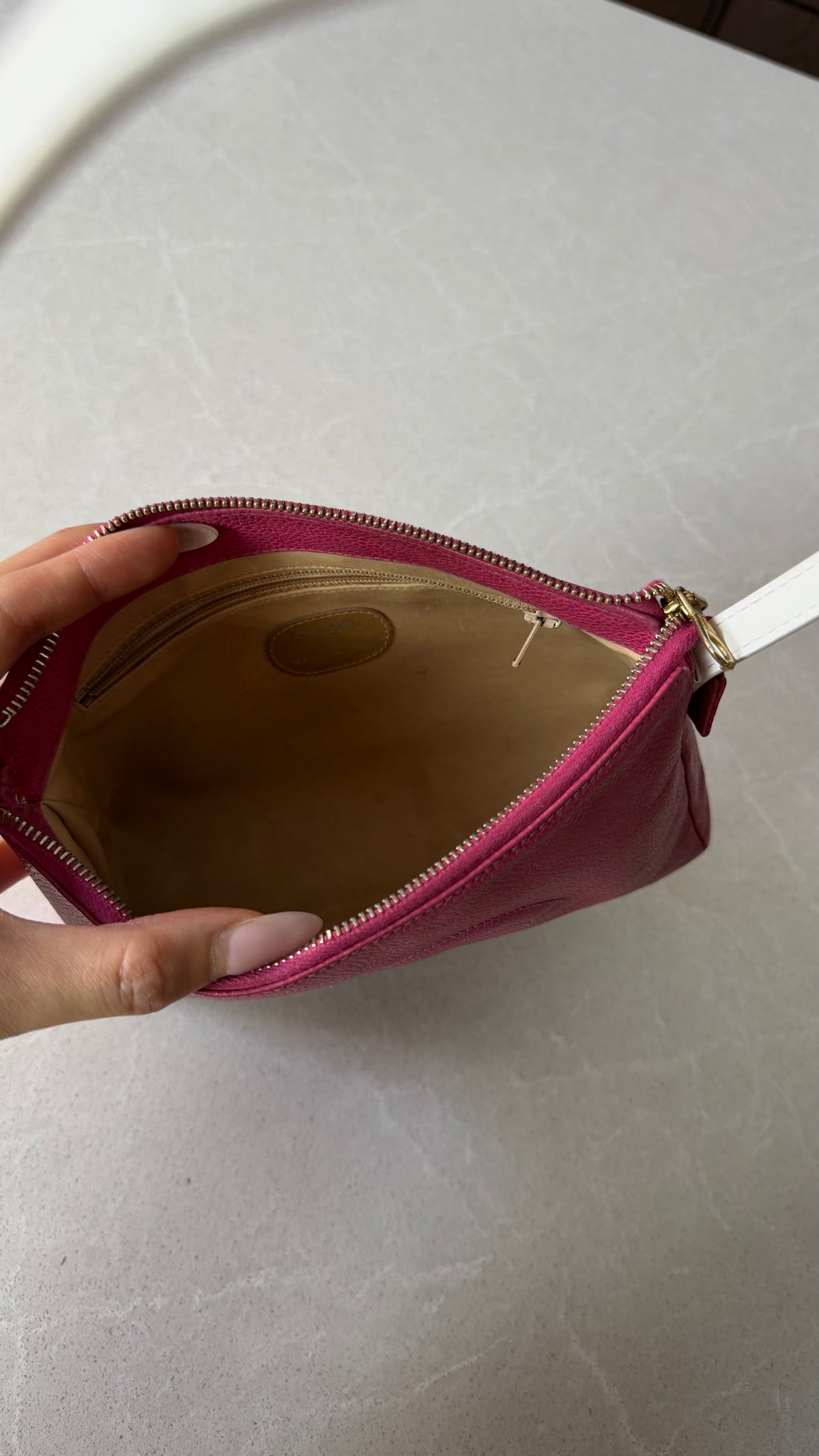 Authentic Chanel Upcycle Pink Caviar Purse with Shoulder Strap