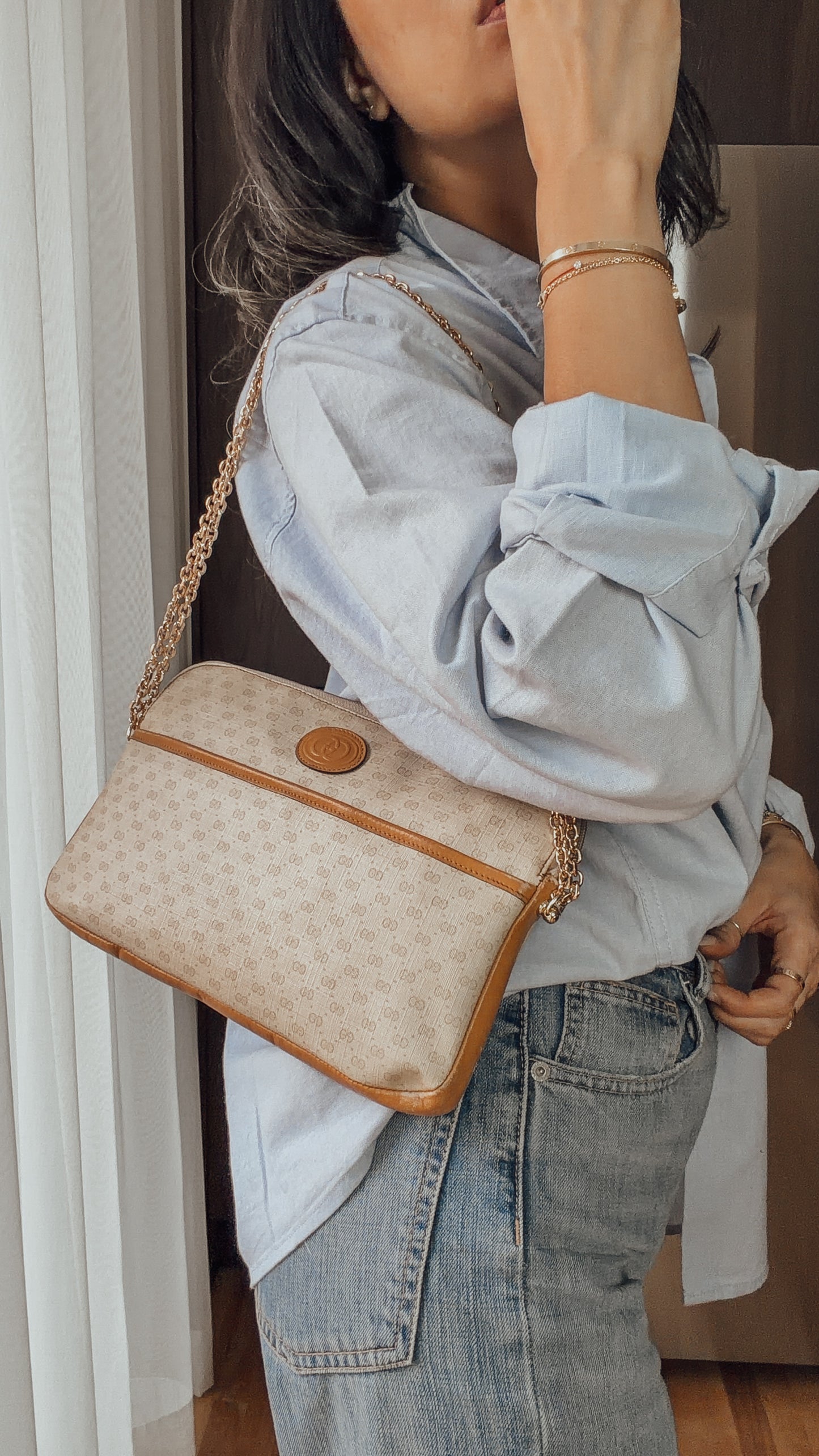 Authentic Gucci Upcycle Purse with Versatile Chain