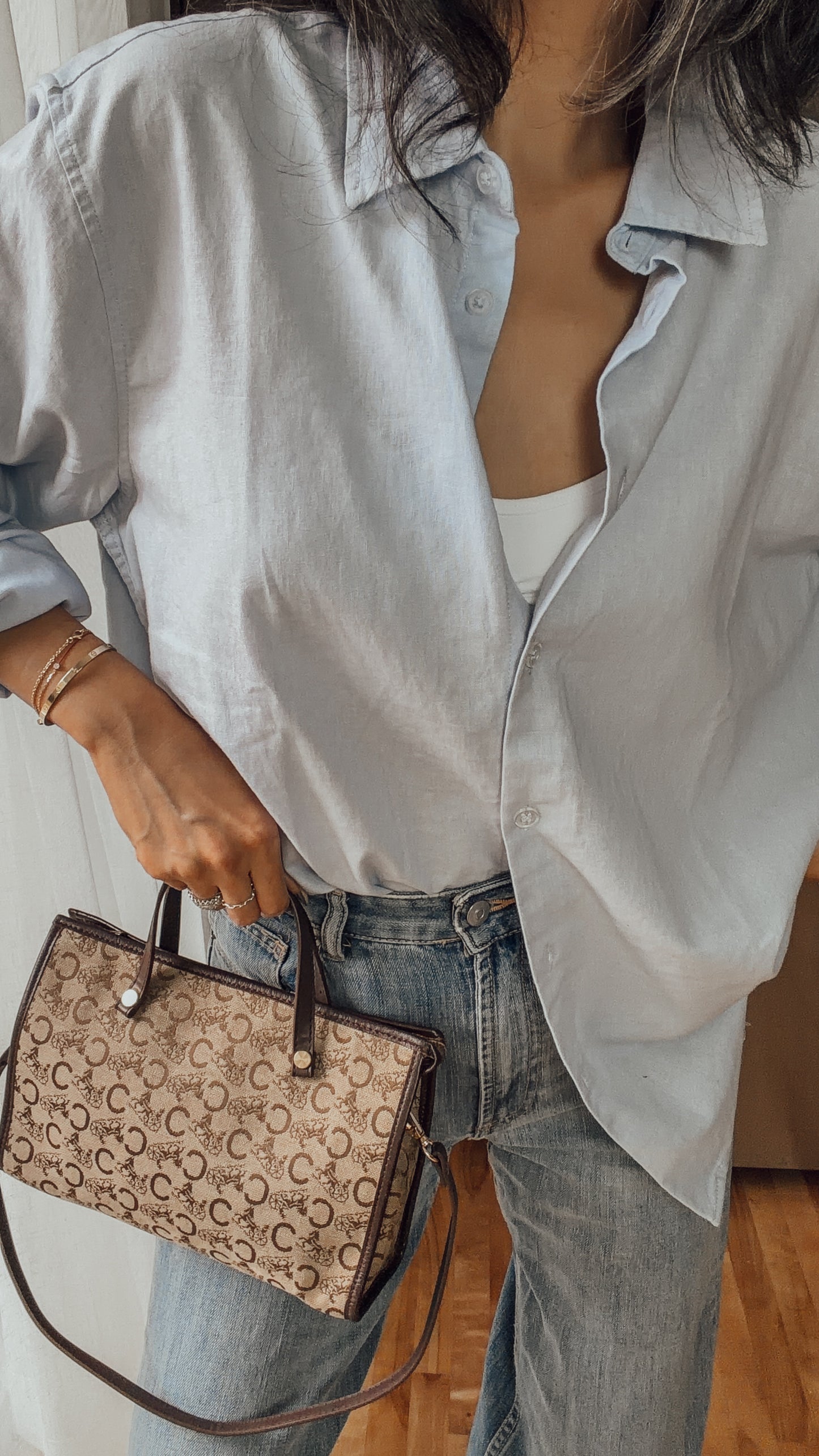 Authentic Vintage Celine Upcycle Purse with Straps