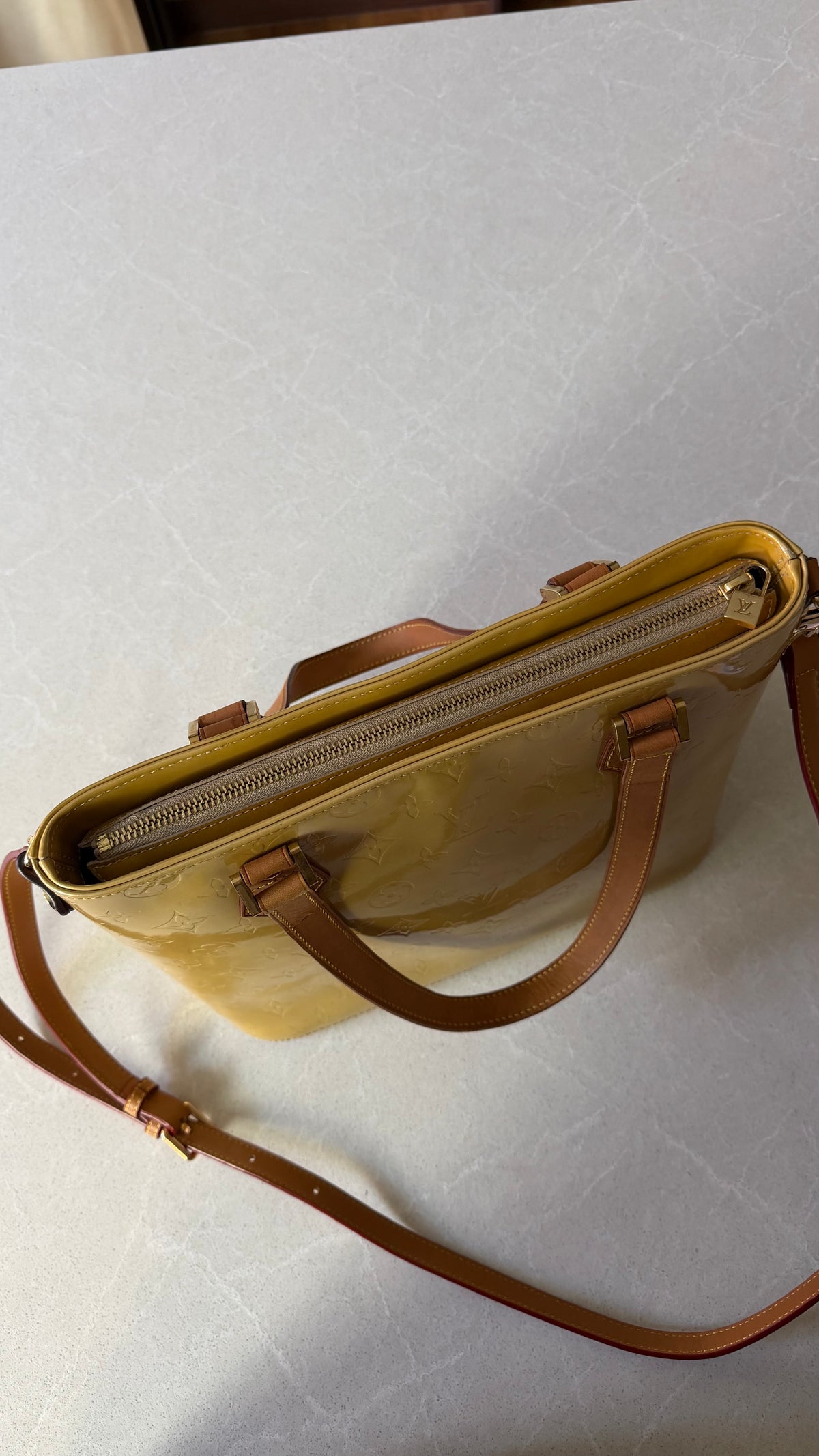 Authentic Vintage Louis Vuitton Vernis Upcycle Purse with Strap