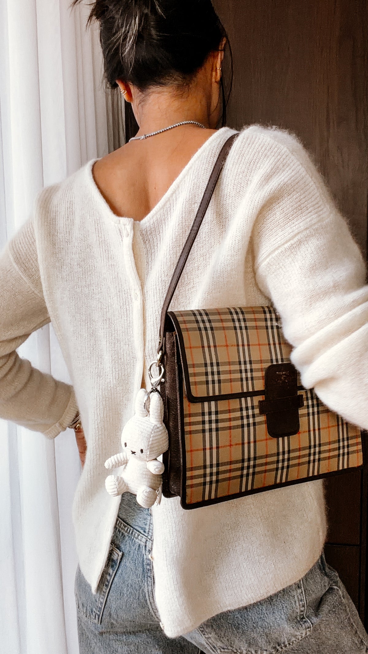 Authentic Burberry Upcycle Shoulder Purse with Strap