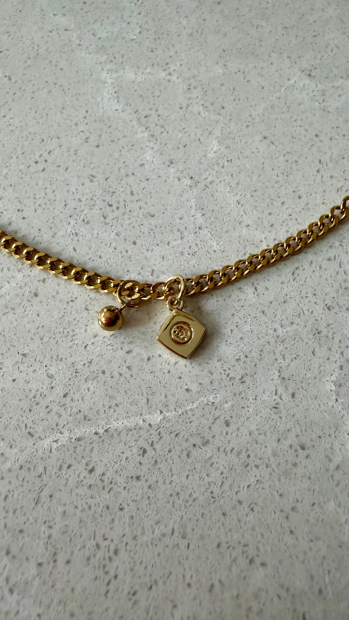 Authentic Chanel Upcycle Gold Dainty Necklace