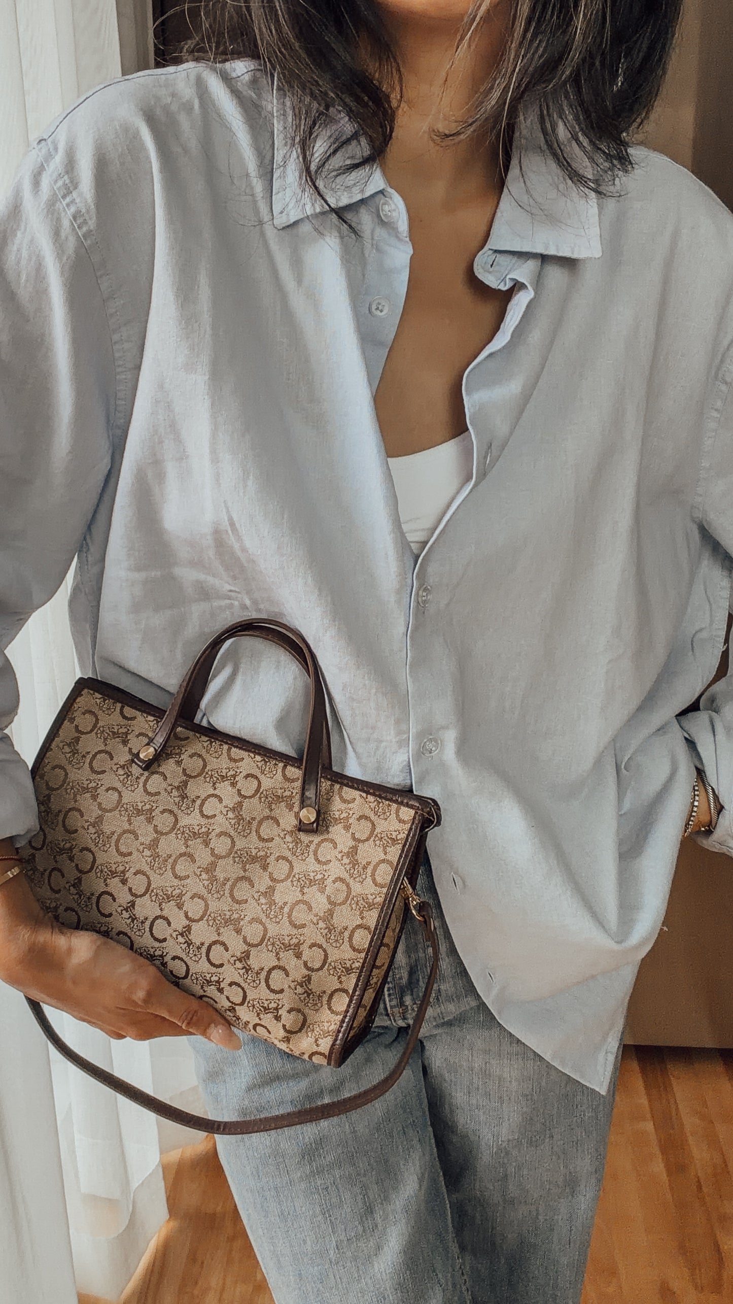 Authentic Vintage Celine Upcycle Purse with Straps