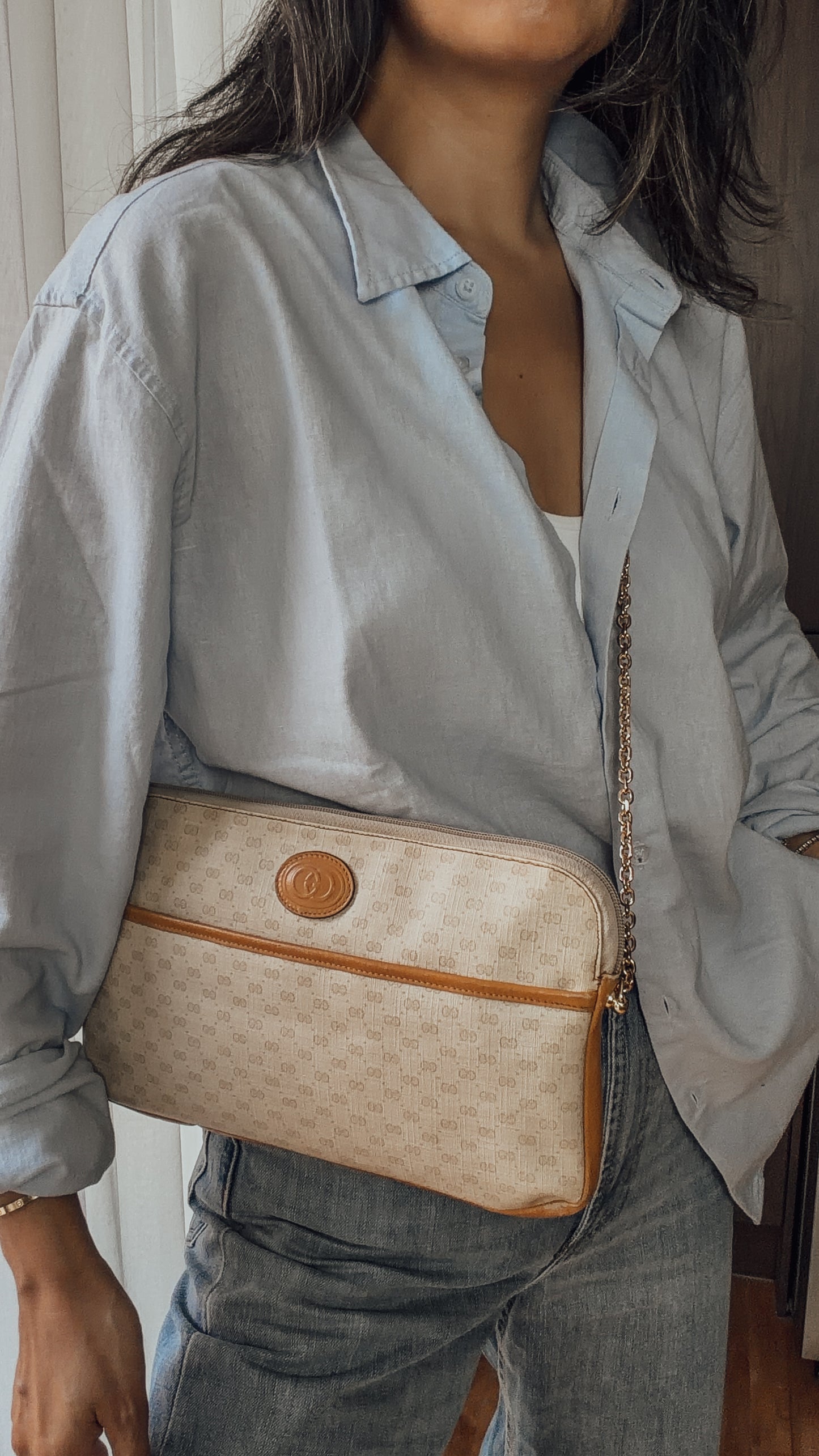 Authentic Gucci Upcycle Purse with Versatile Chain