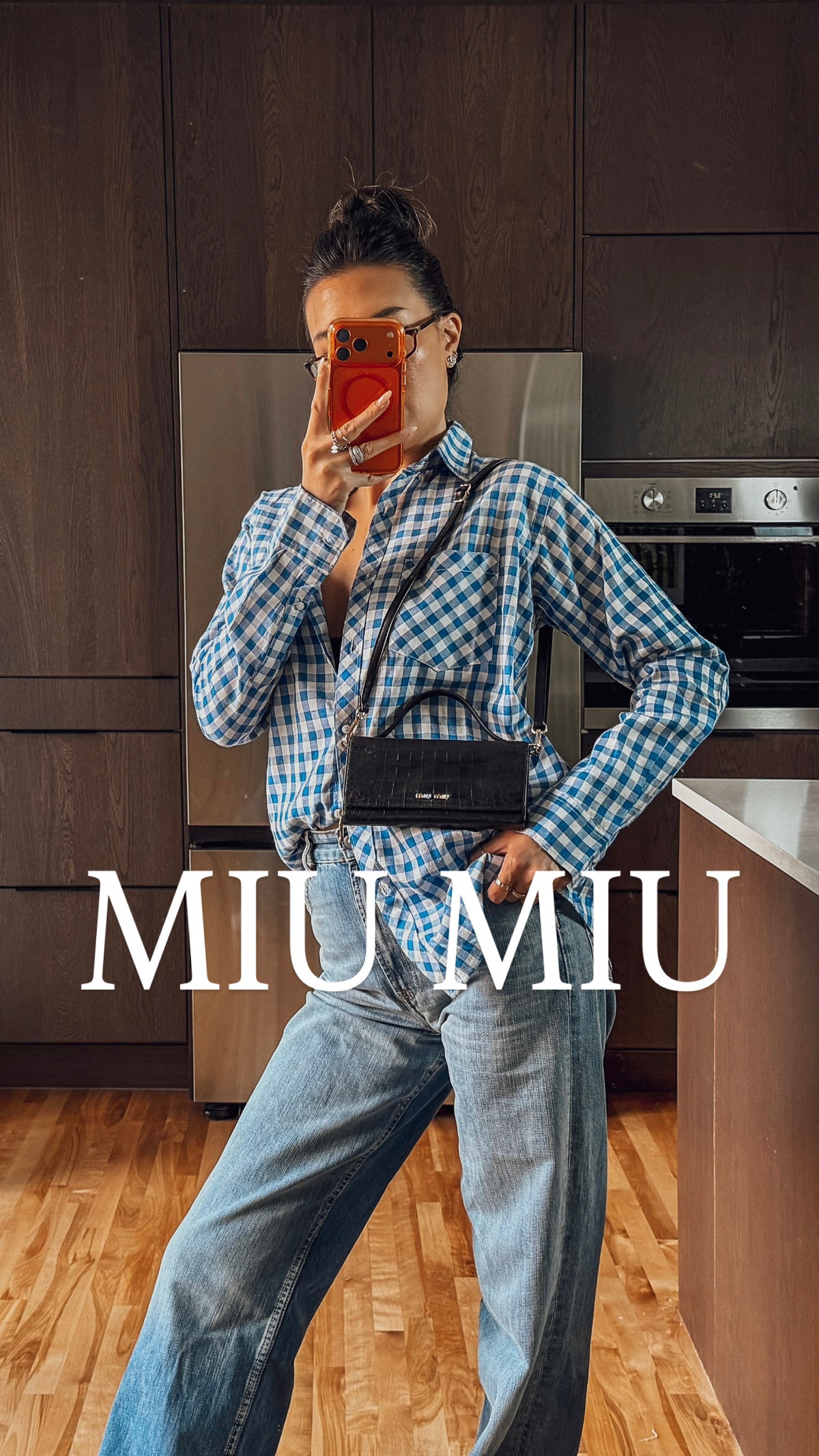 Authentic Miu Miu Upcycle Black Wallet with Straps