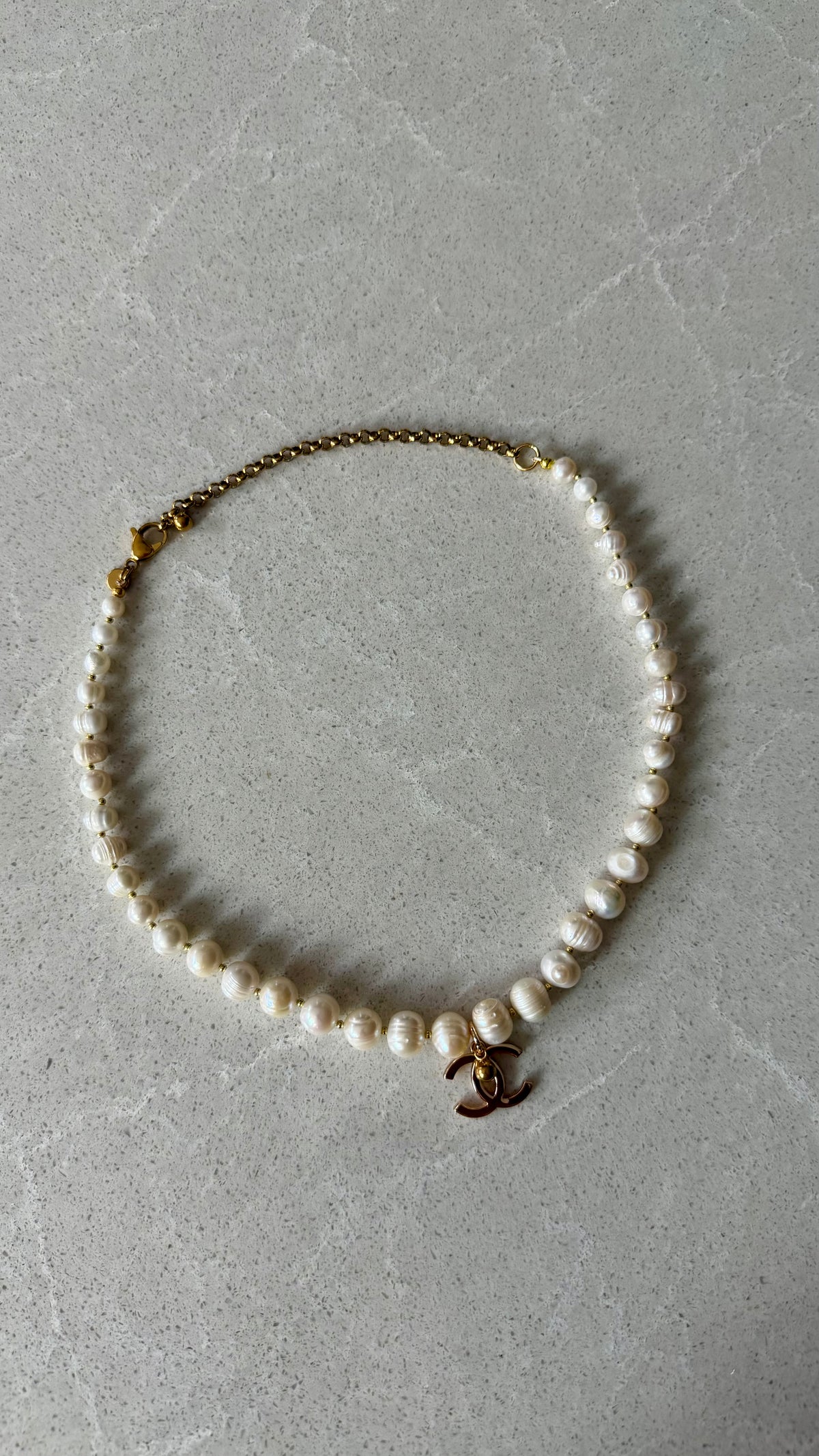 Authentic Chanel Upcycle Handmade Real Freshwater Mix Pearl Necklace