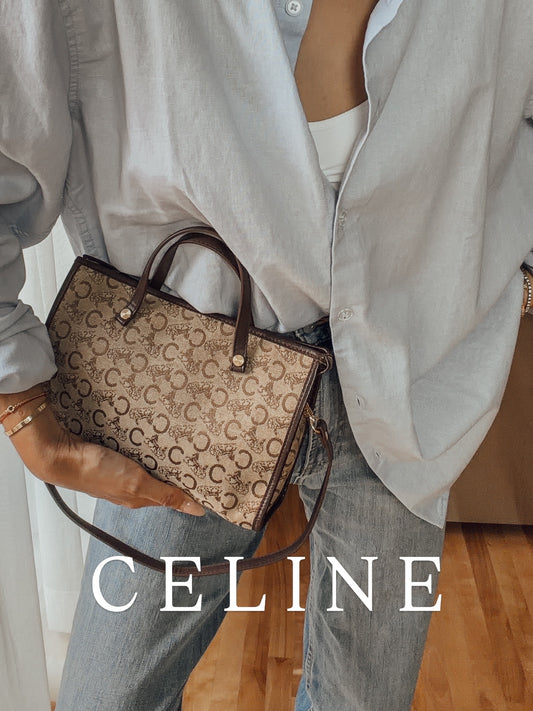 Authentic Vintage Celine Upcycle Purse with Straps