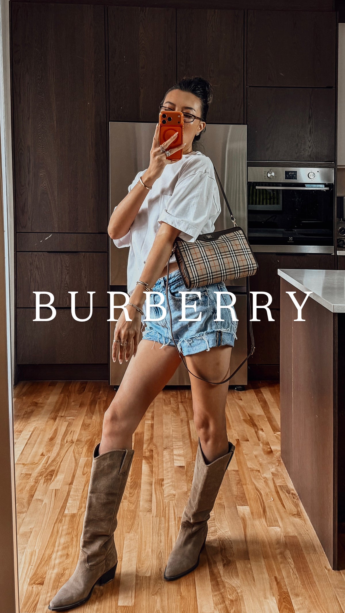 Authentic Burberry Upcycle Purse with Straps