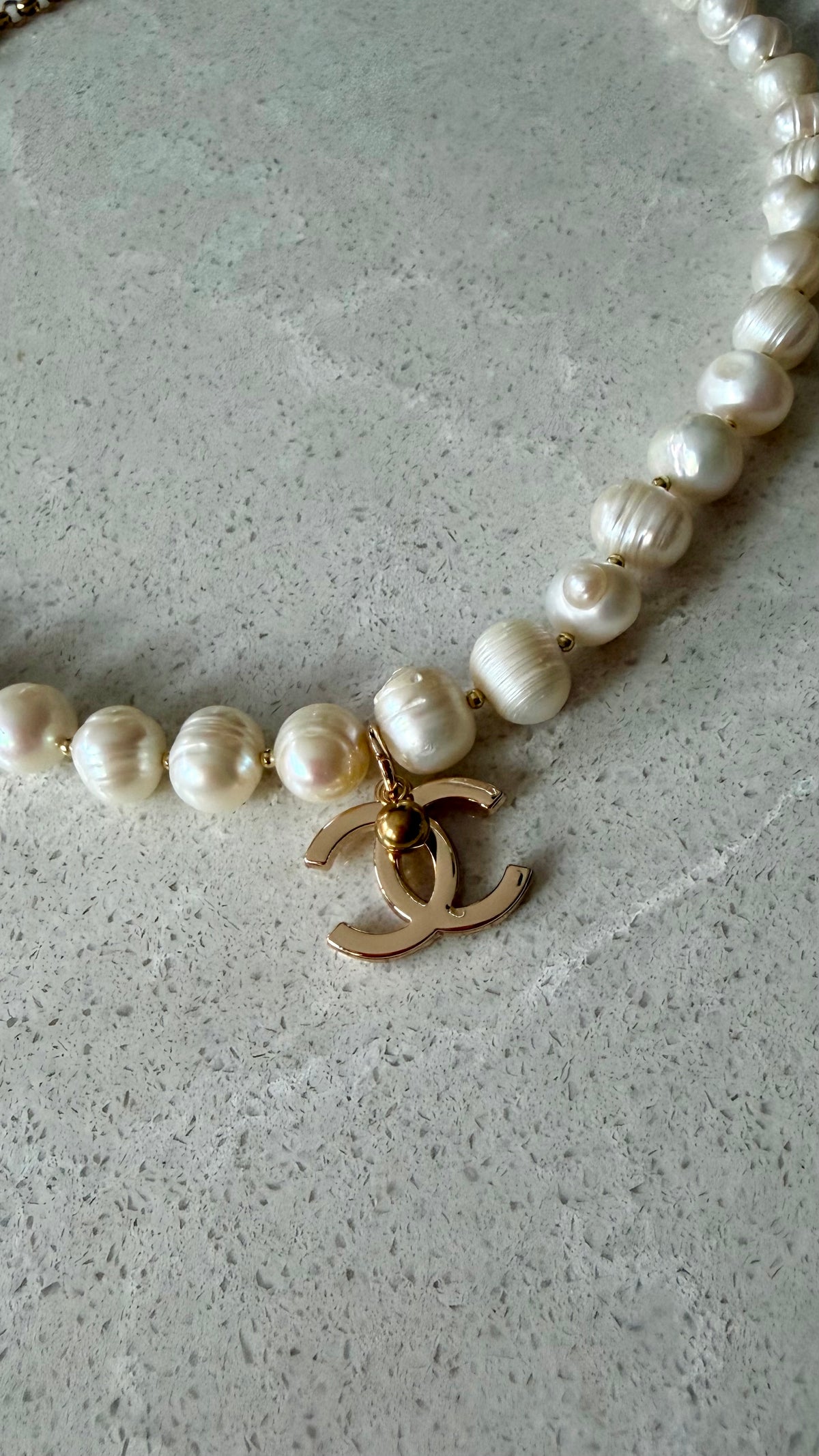 Authentic Chanel Upcycle Handmade Real Freshwater Mix Pearl Necklace