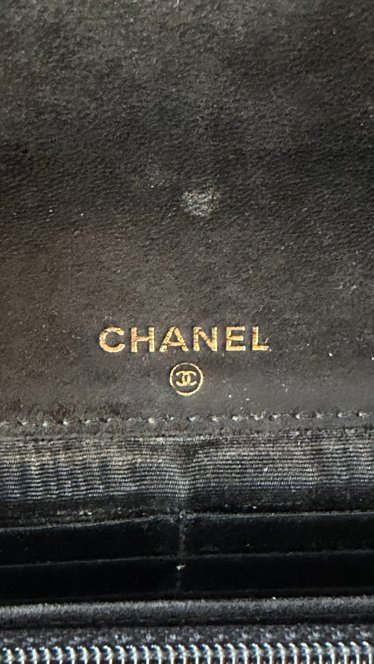 Authentic Chanel Upcycle Black Patent Wallet Purse with Straps