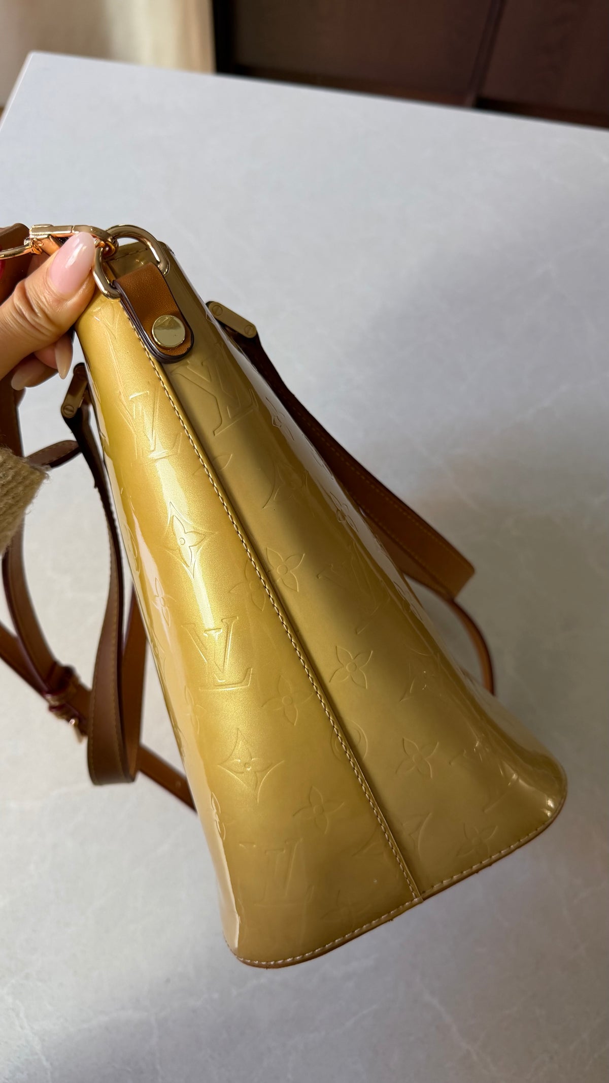 Authentic Vintage Louis Vuitton Vernis Upcycle Purse with Strap