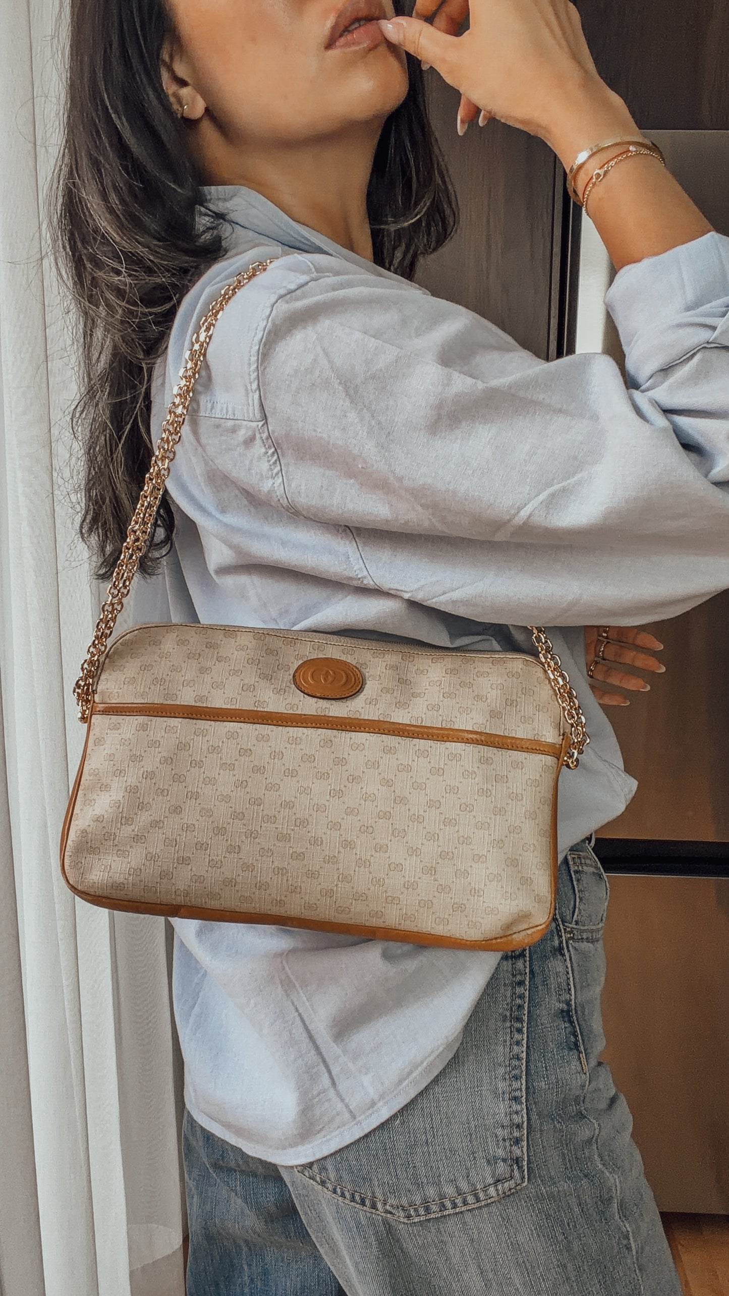 Authentic Gucci Upcycle Purse with Versatile Chain