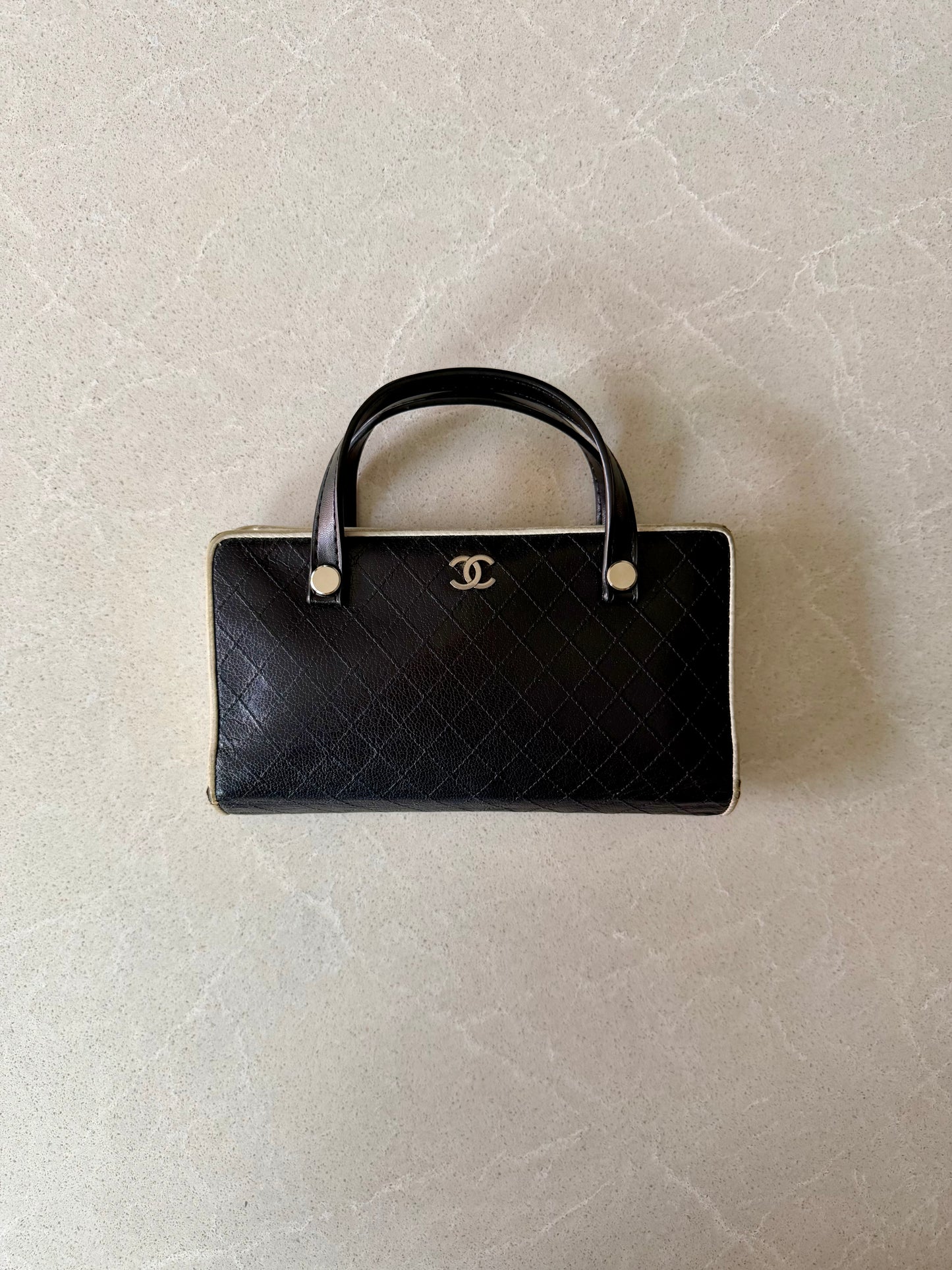 Authentic Chanel Upcycle Black Leather Wallet with Straps