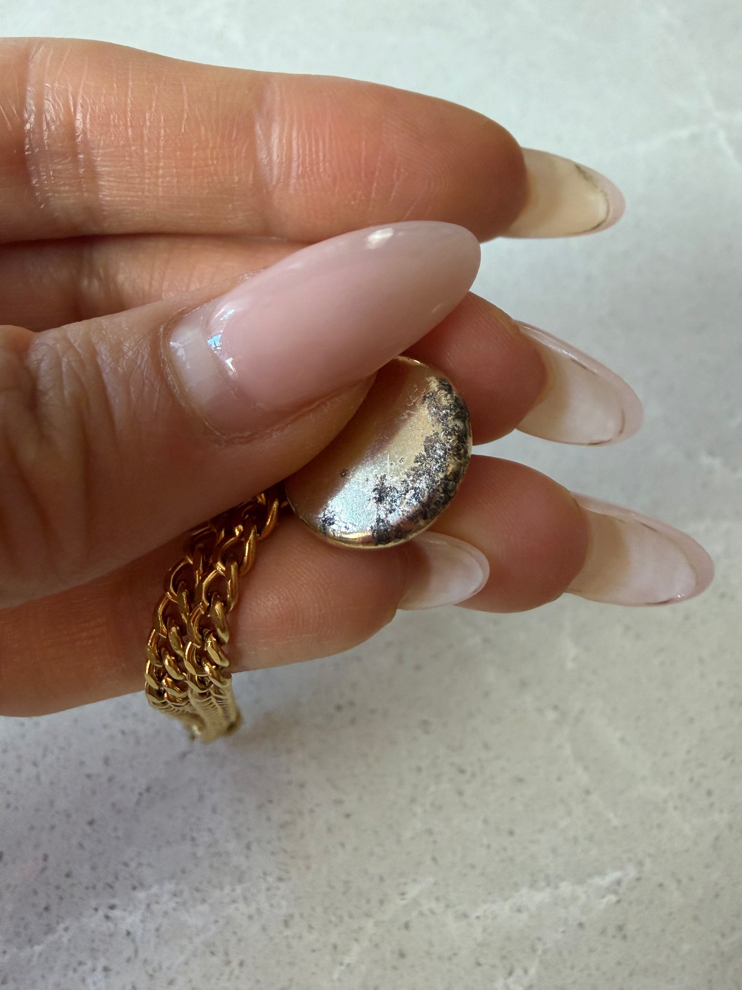 Authentic Vintage Chanel (2) Upcycle Gold Chain Bracelet