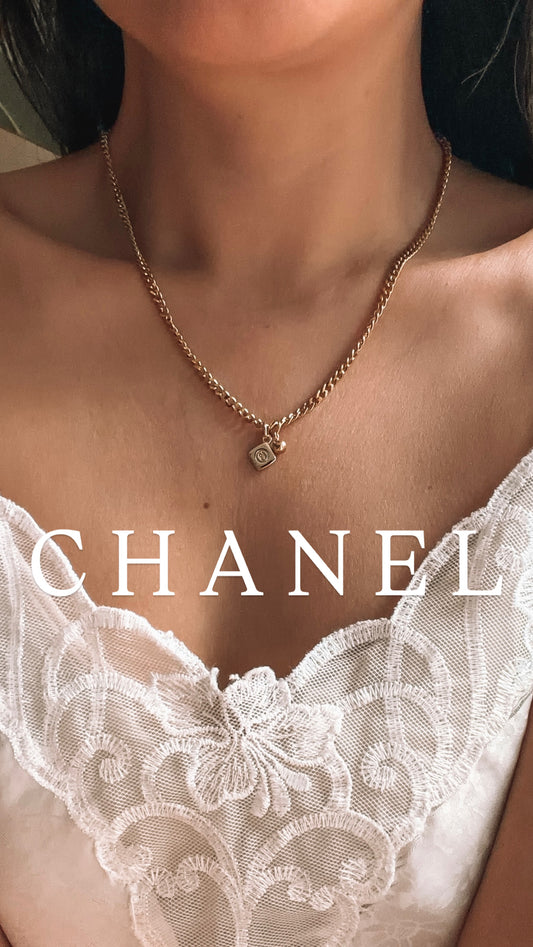 Authentic Chanel Upcycle Gold Dainty Necklace