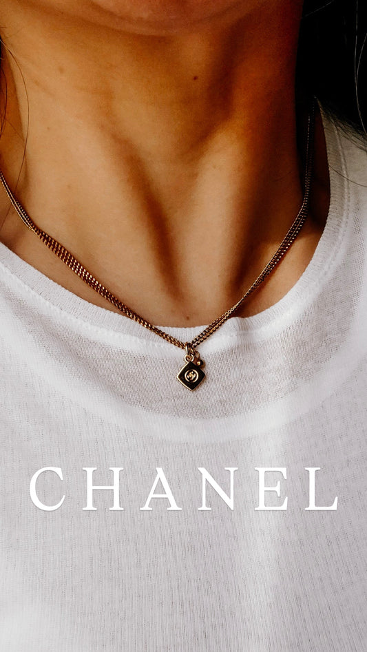 Authentic Chanel Upcycle Gold Dainty Necklace